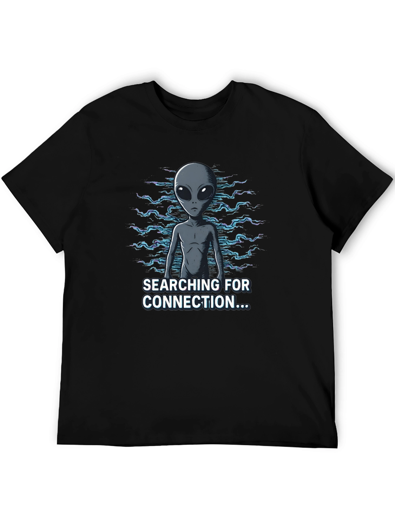 Alien Connection Graphic Tee - Black Cotton Blend
