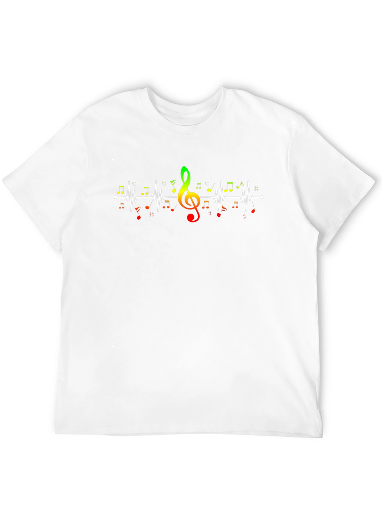 Musical Heartbeat T-Shirt - Black Crew Neck Tee
