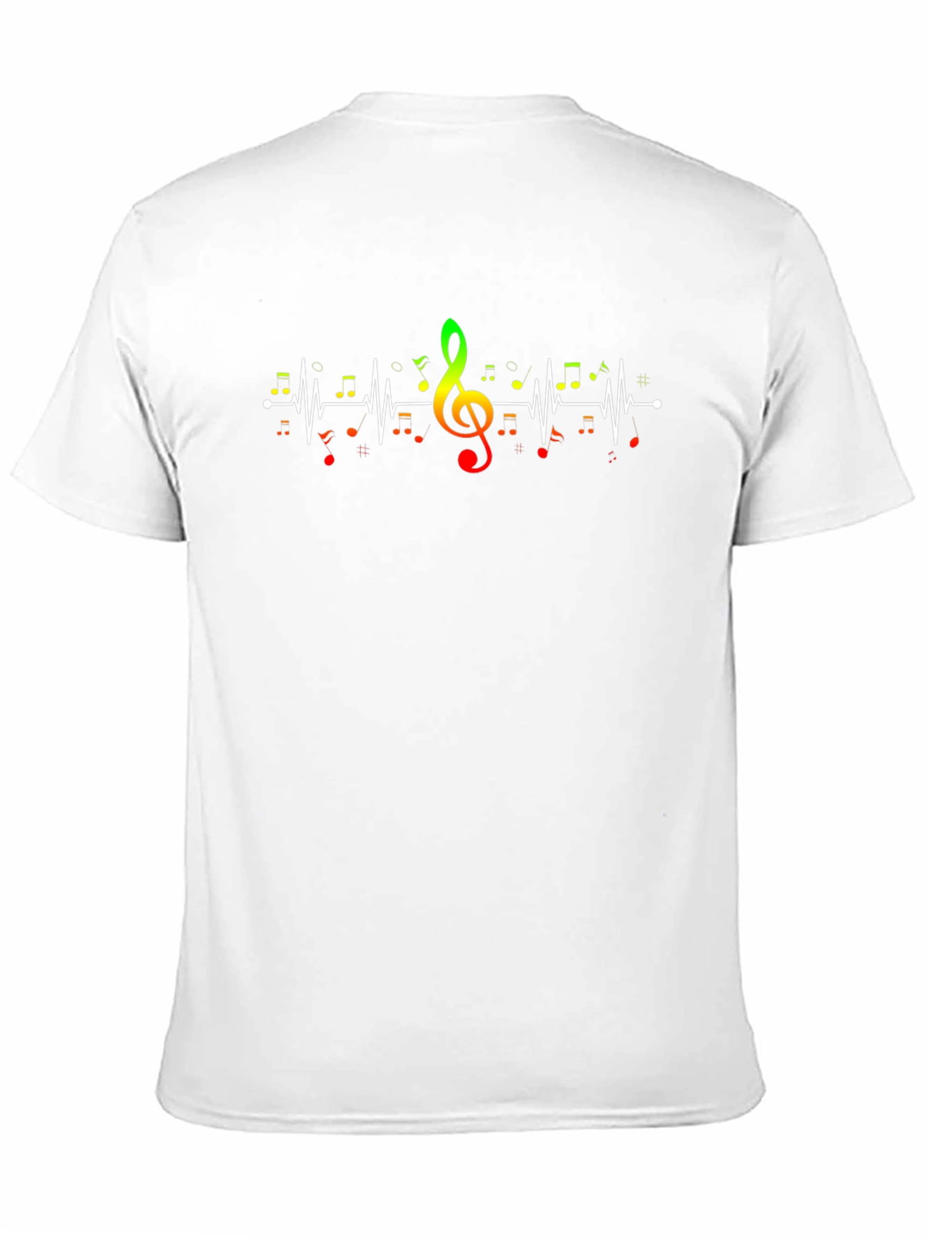Musical Heartbeat T-Shirt - Black Crew Neck Tee
