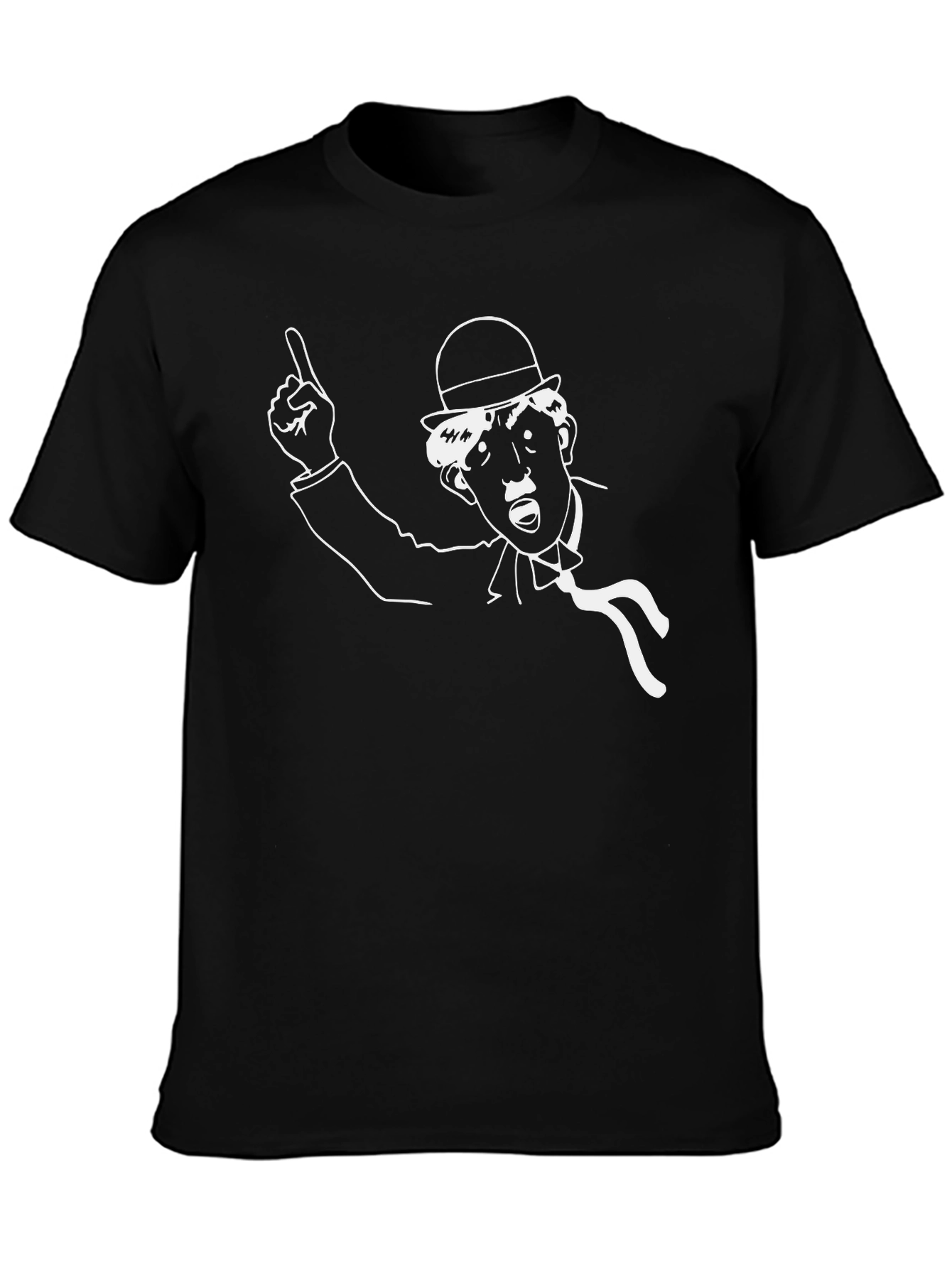 Classic Cartoon Graphic Black T-Shirt