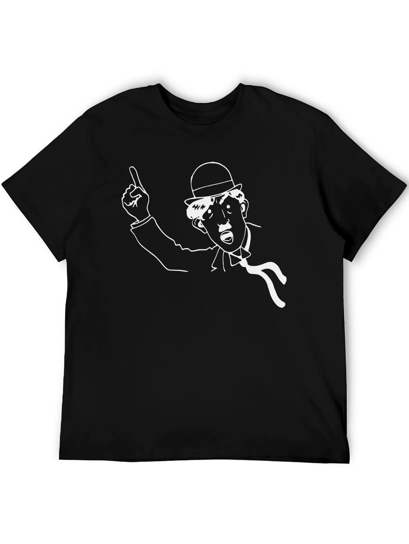 Classic Cartoon Graphic Black T-Shirt