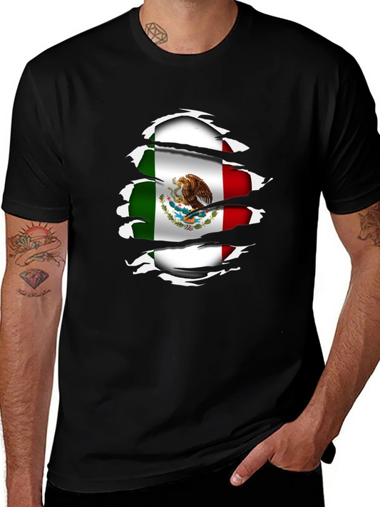 Mexico Flag Ripped Shirt - Stylish Patriotic Tee
