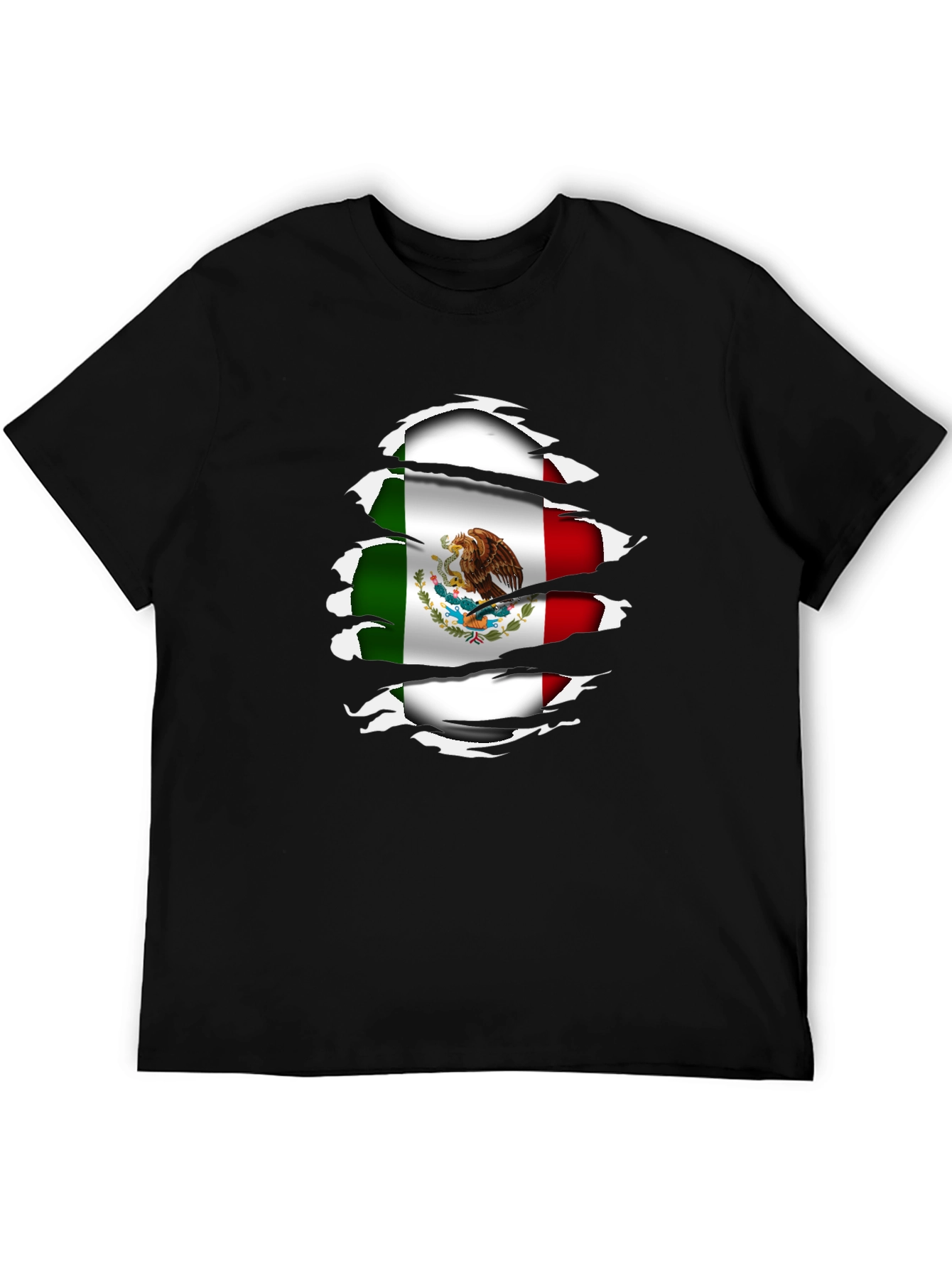 Mexico Flag Ripped Shirt - Stylish Patriotic Tee