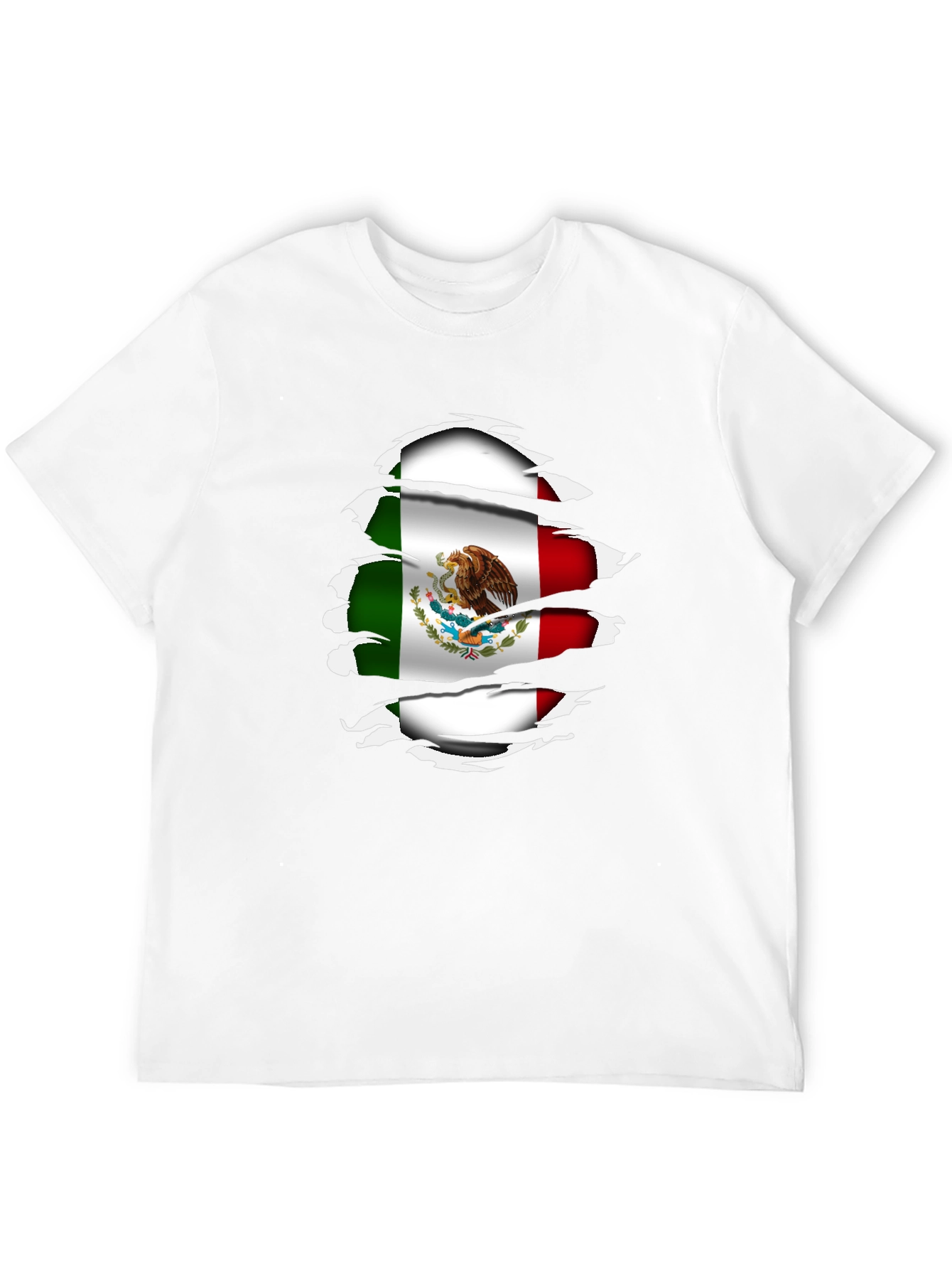 Mexico Flag Ripped Shirt - Stylish Patriotic Tee