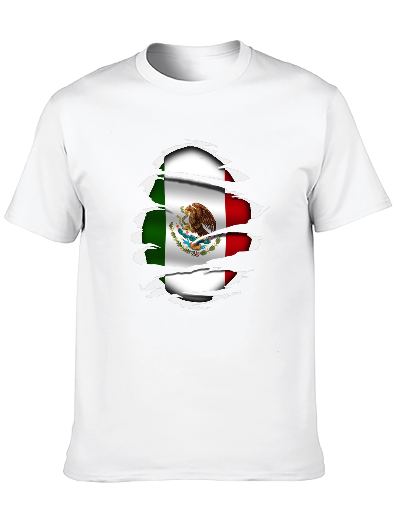 Mexico Flag Ripped Shirt - Stylish Patriotic Tee