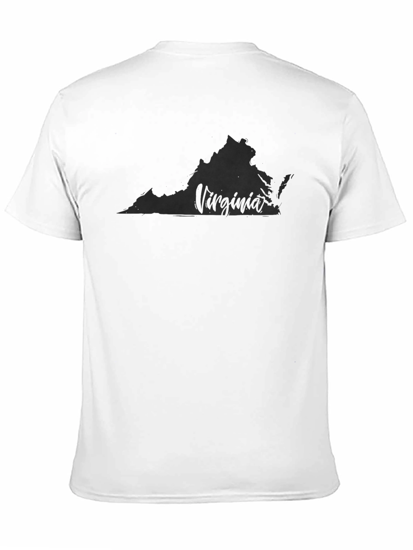 Virginia State Outline Graphic Black T-Shirt