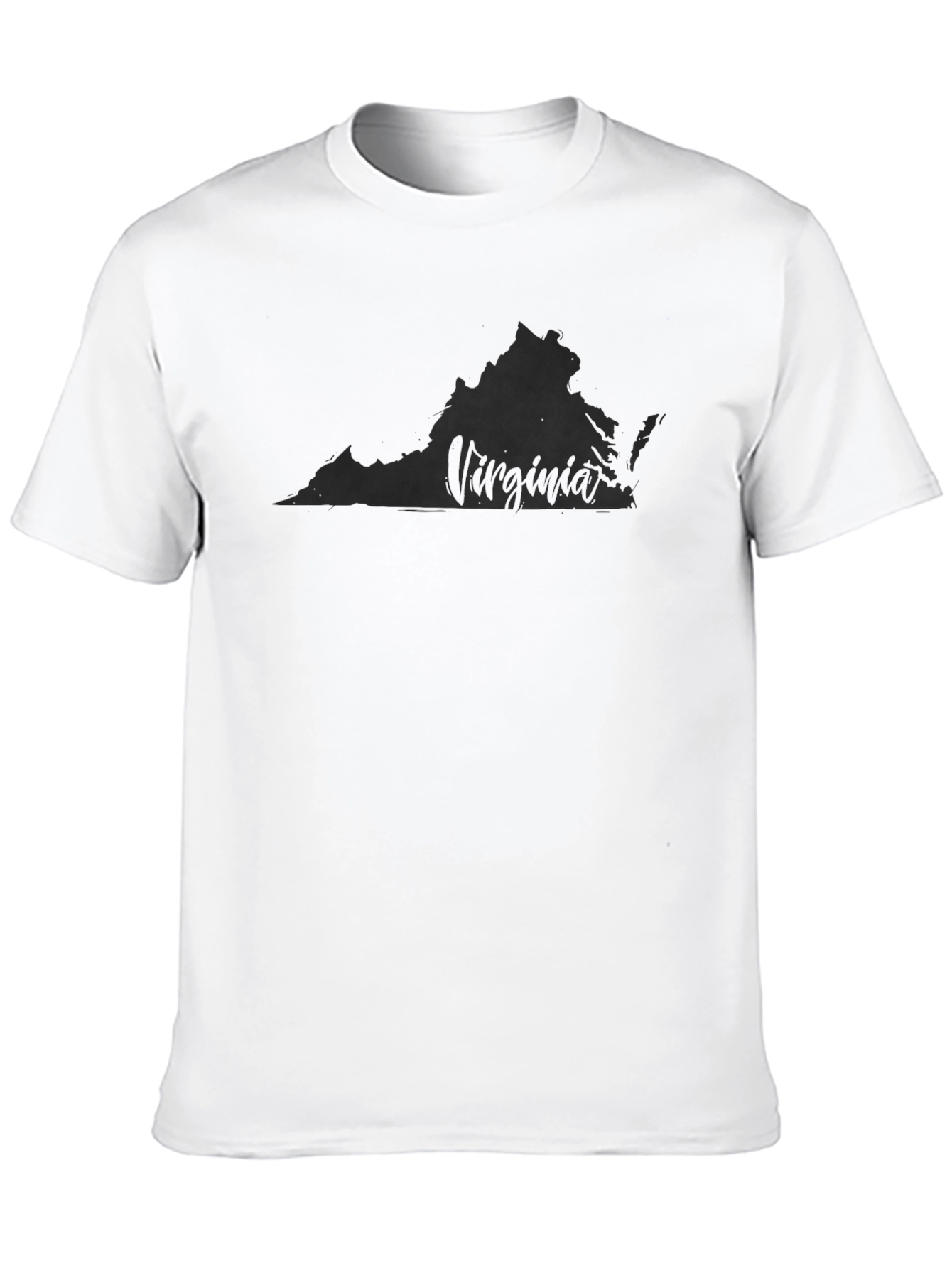 Virginia State Outline Graphic Black T-Shirt
