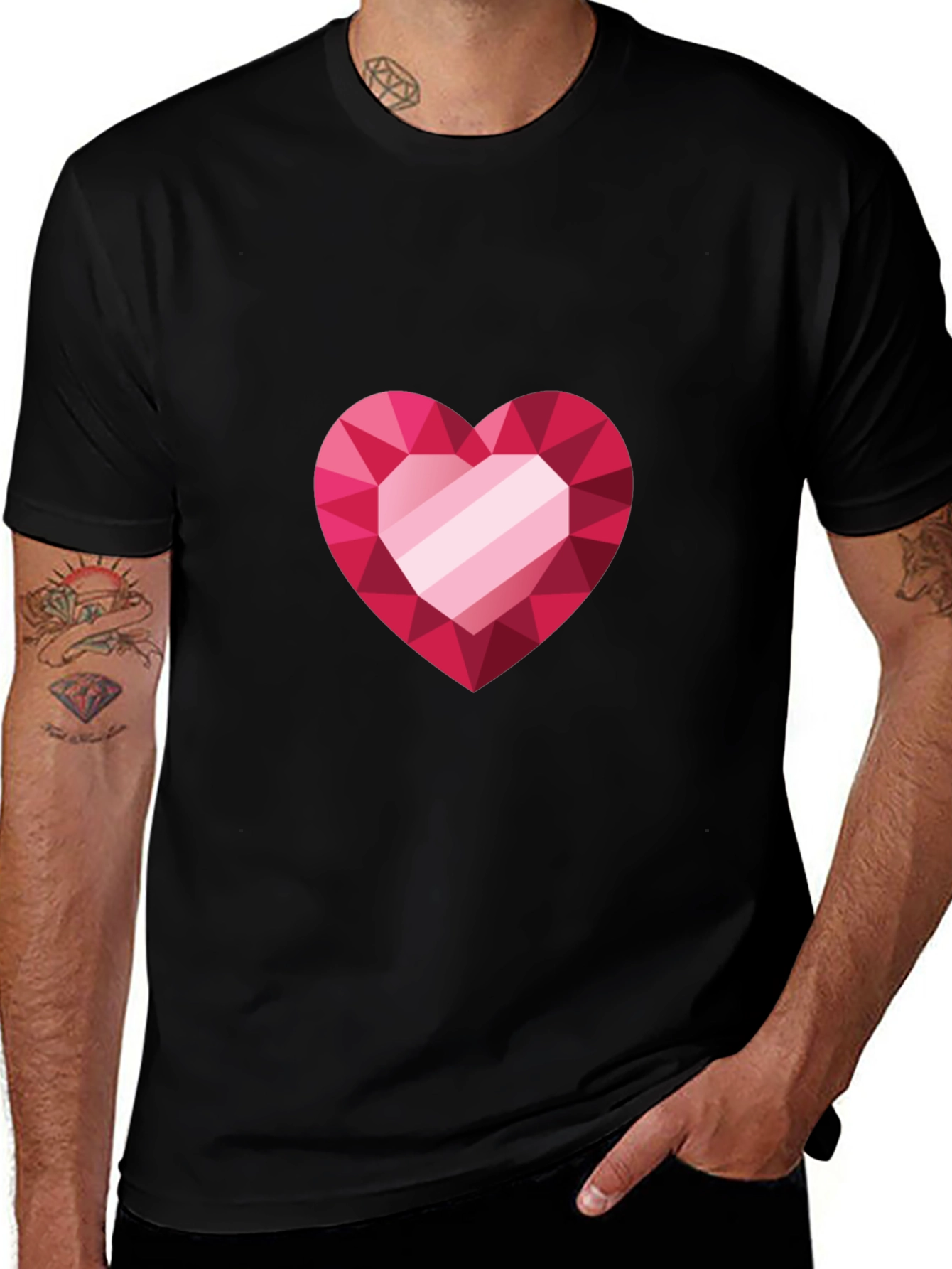 Geometric Heart Graphic Tee - Modern Love