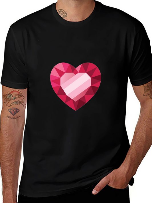 Geometric Heart Graphic Tee - Modern Love
