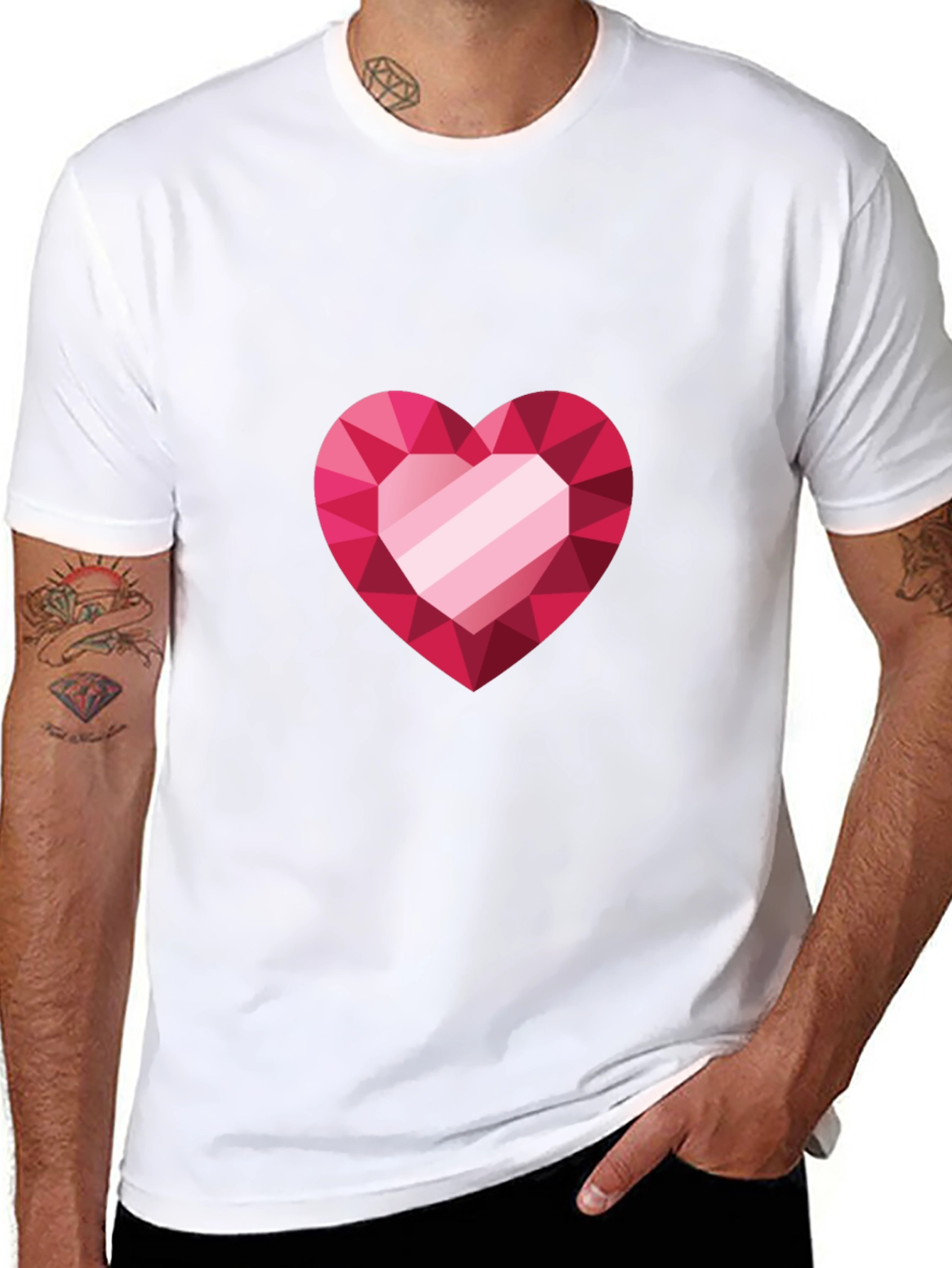 Geometric Heart Graphic Tee - Modern Love