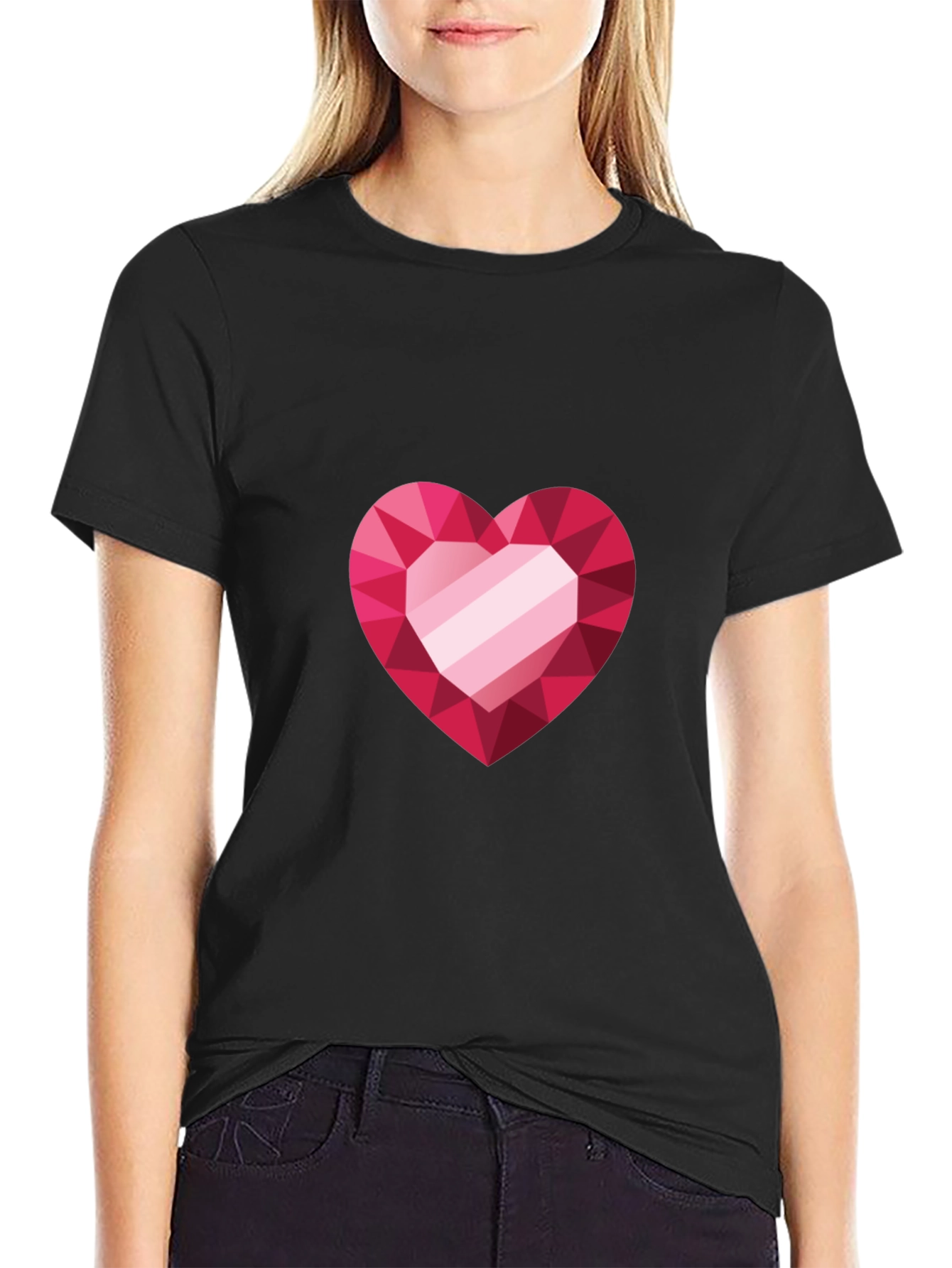 Geometric Heart Graphic Tee - Modern Love