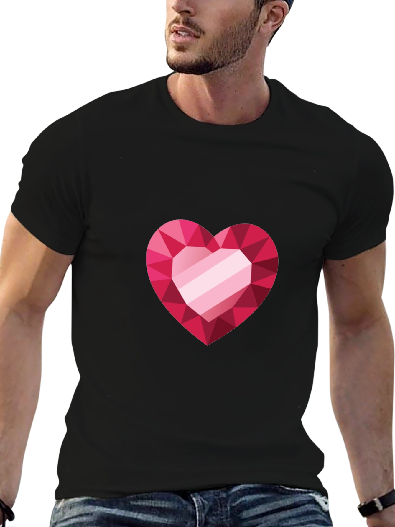 Geometric Heart Graphic Tee - Modern Love