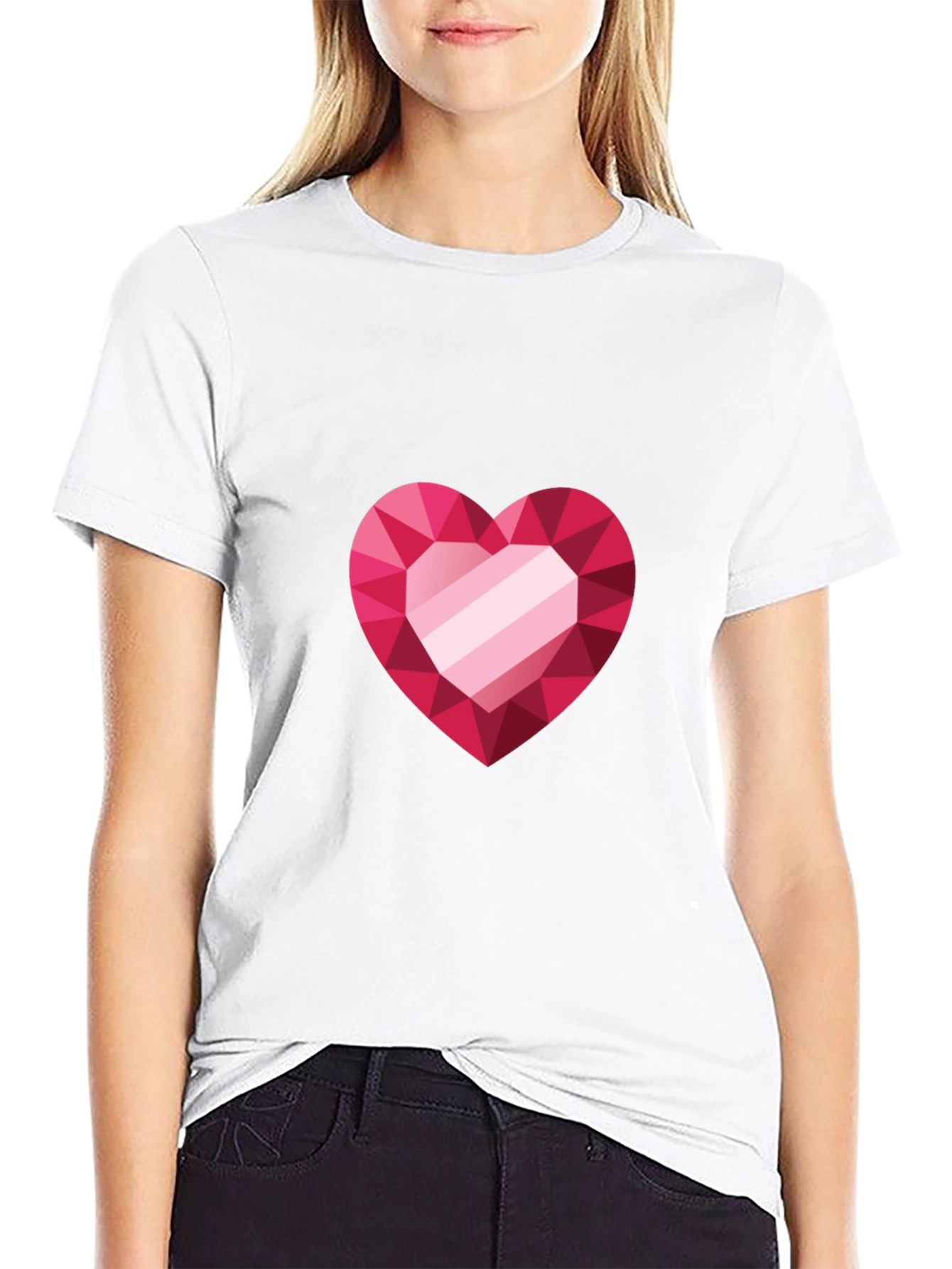 Geometric Heart Graphic Tee - Modern Love