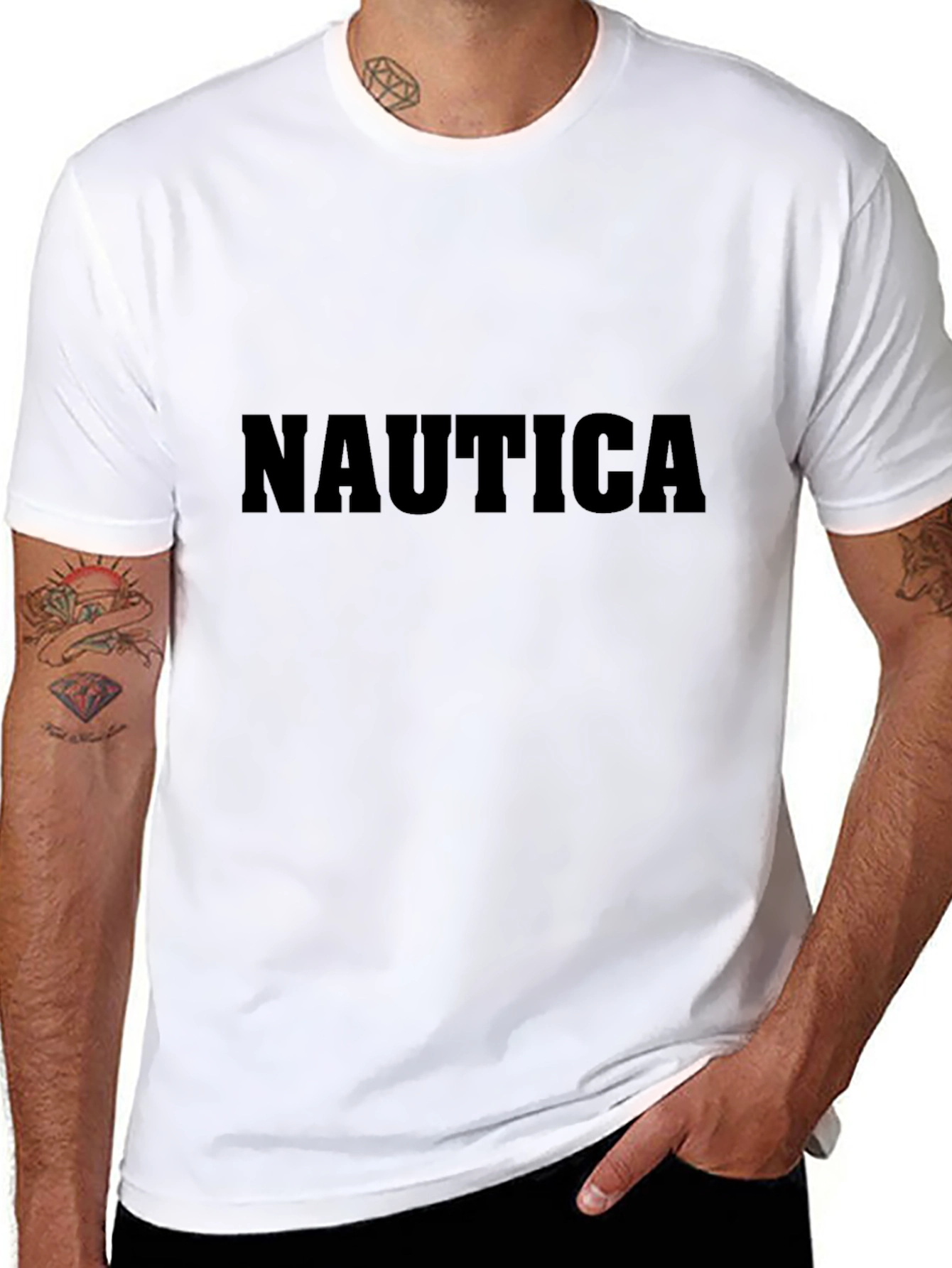 Nautica Mens Classic Black T-Shirt