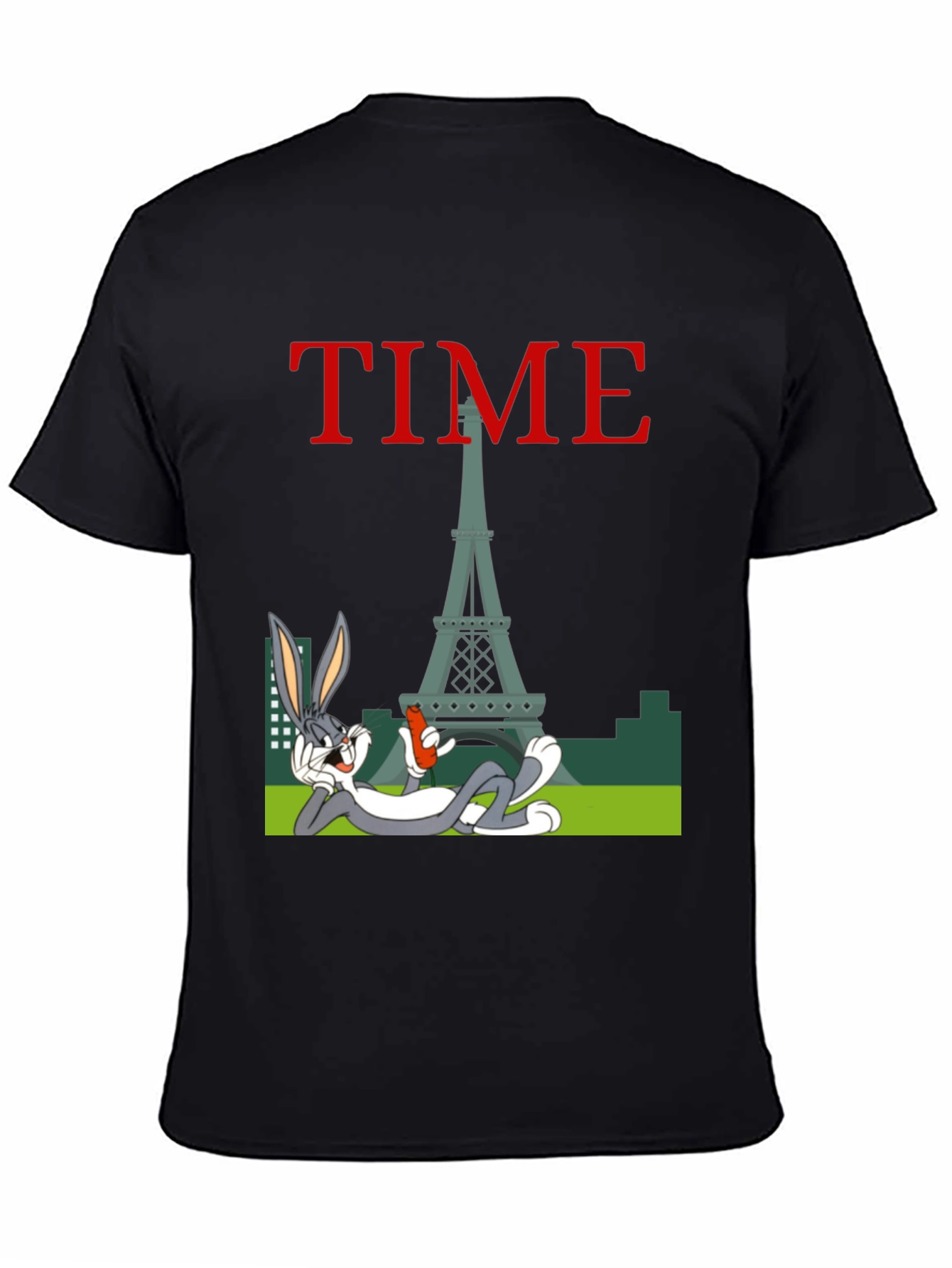 Paris Time Cartoon Graphic Tee