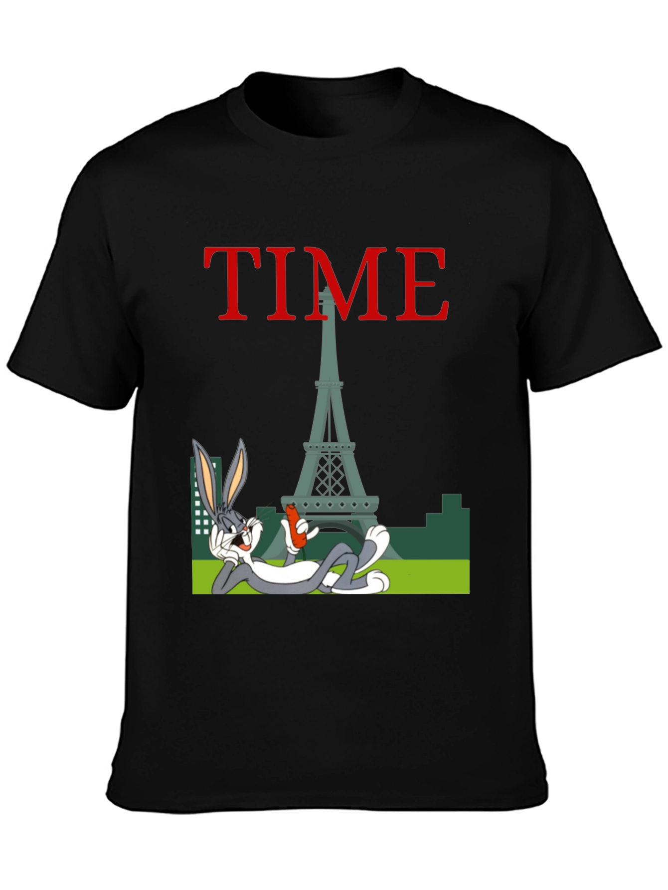 Paris Time Cartoon Graphic Tee