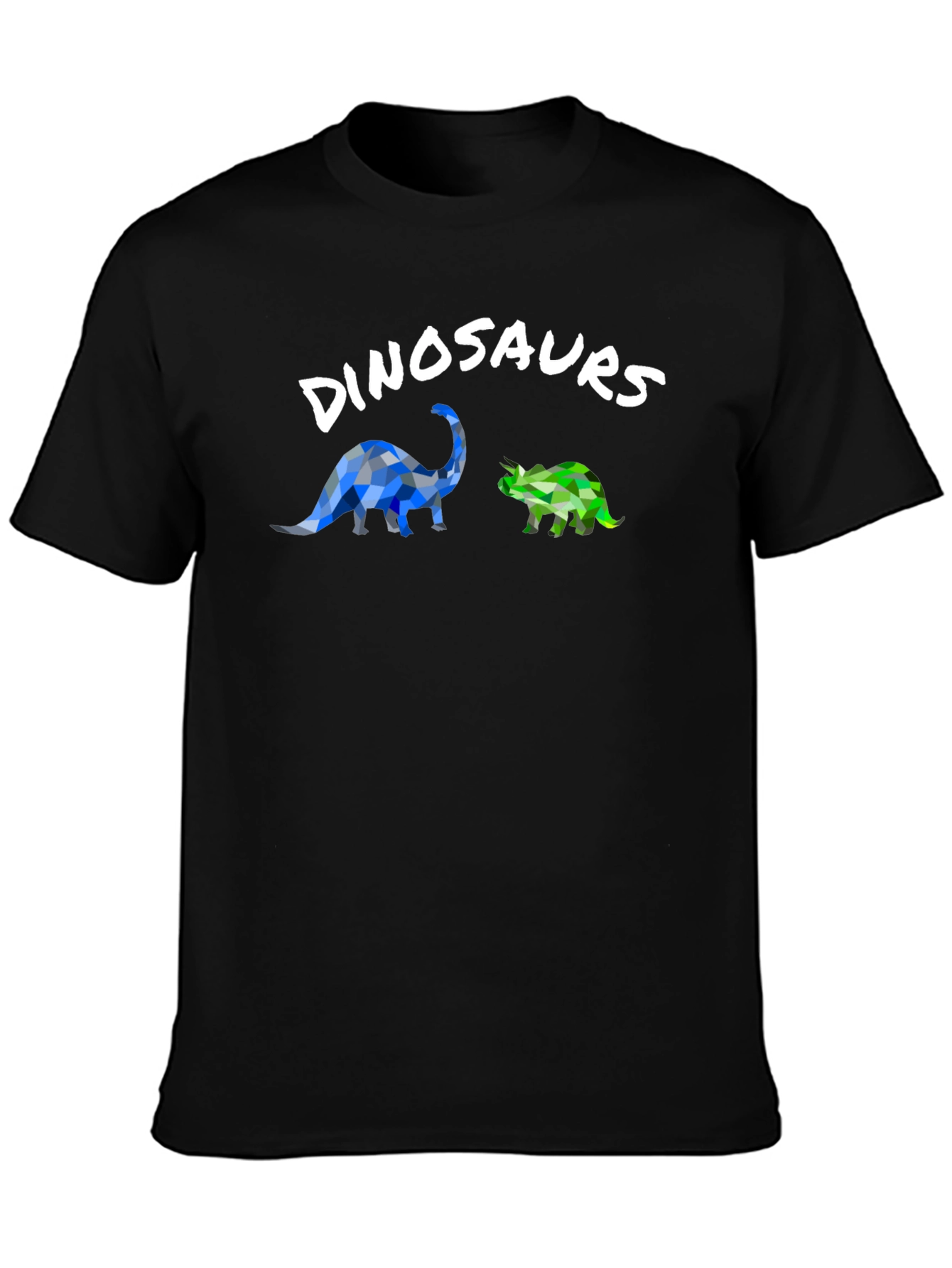 Dinosaur Graphic T-Shirt - Geometric Style