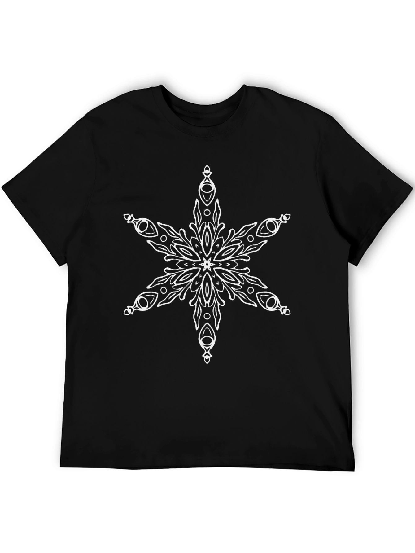 Snowflake Graphic Black T-Shirt