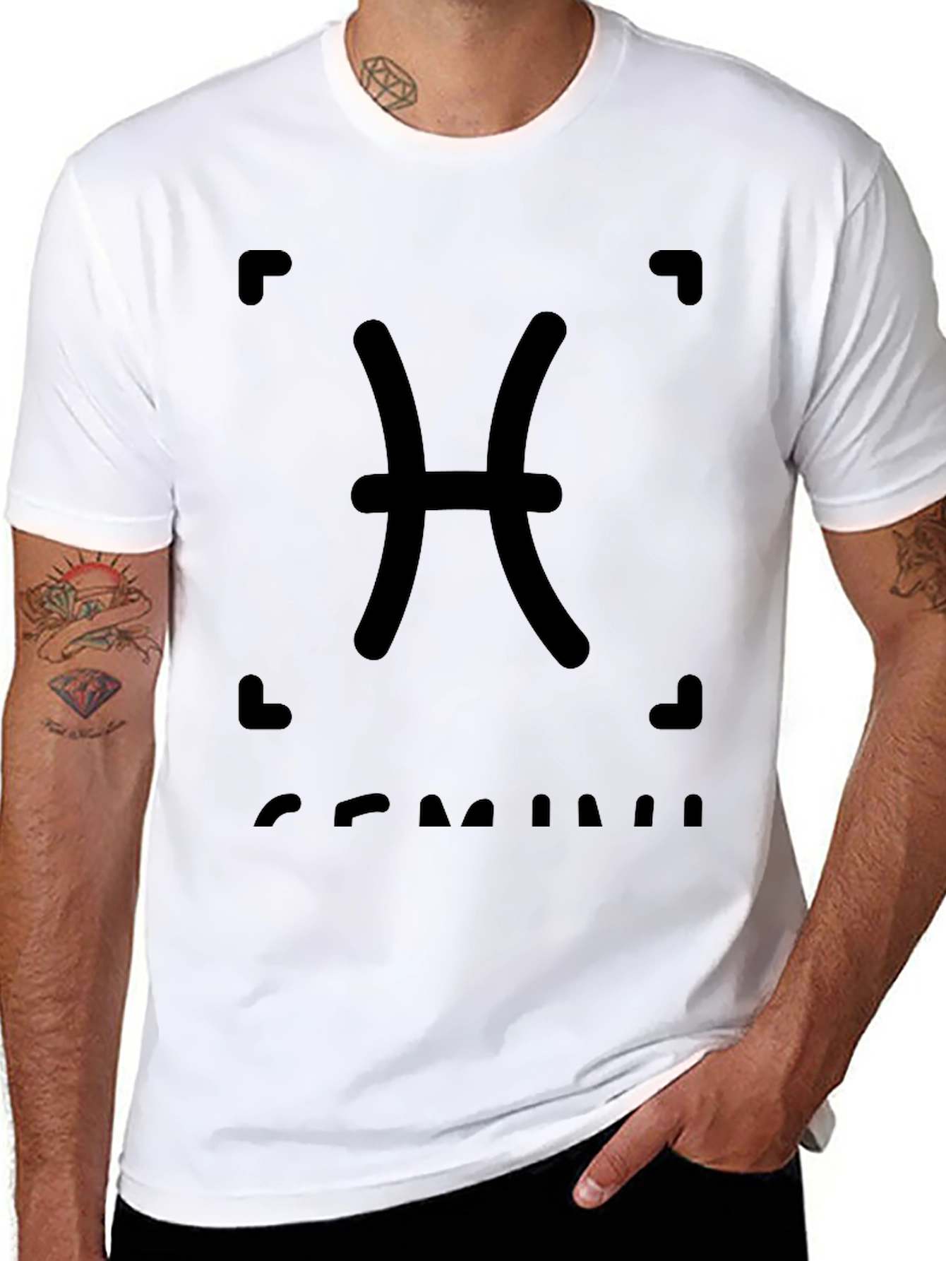 Pisces Zodiac Black T-Shirt