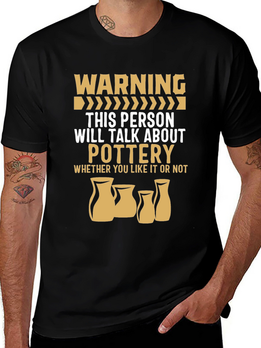 Pottery Warning Graphic T-Shirt