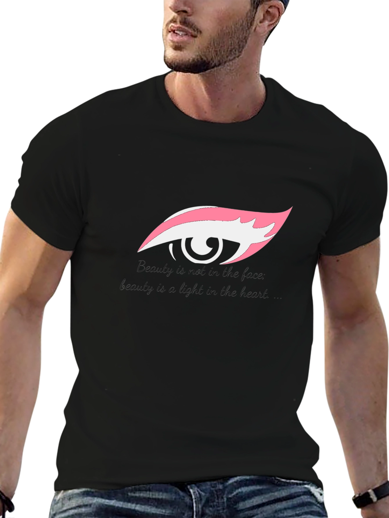 Eye Graphic Black T-Shirt - Beauty Within