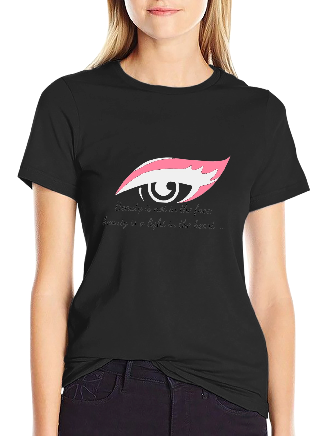 Eye Graphic Black T-Shirt - Beauty Within