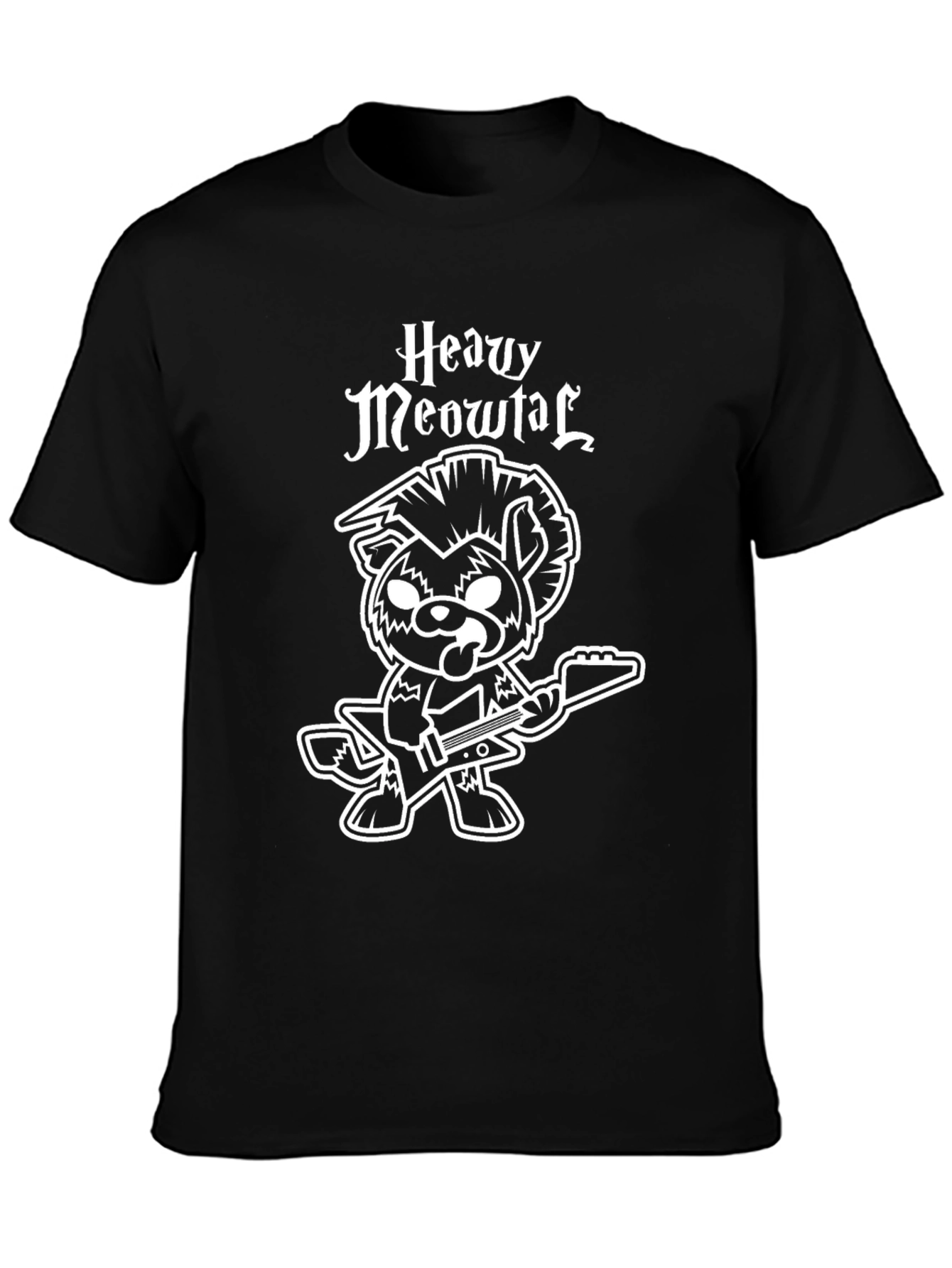Heavy Meowtal Black T-Shirt