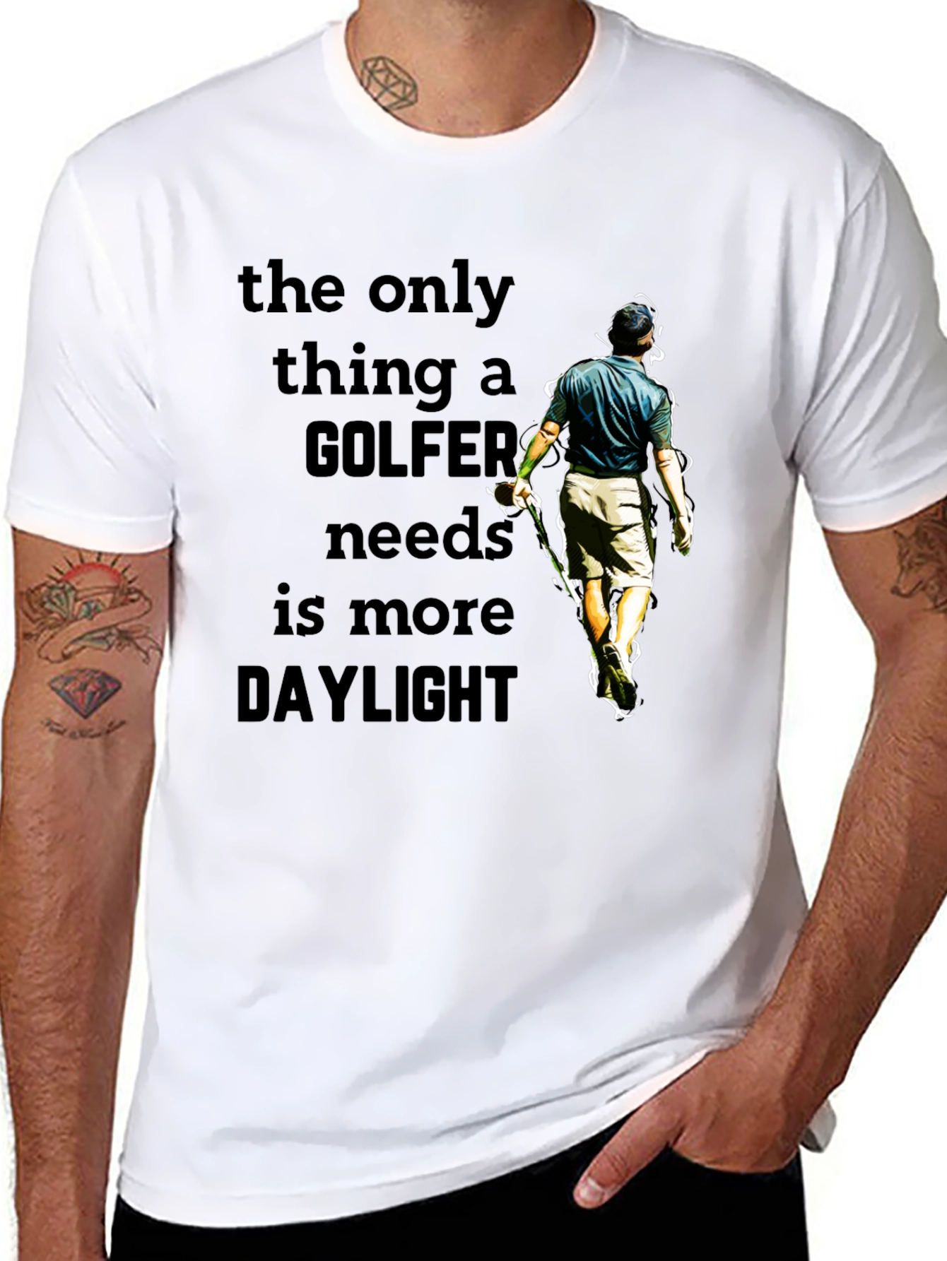 Golfer Daylight T-Shirt - Funny Golf Lover Tee