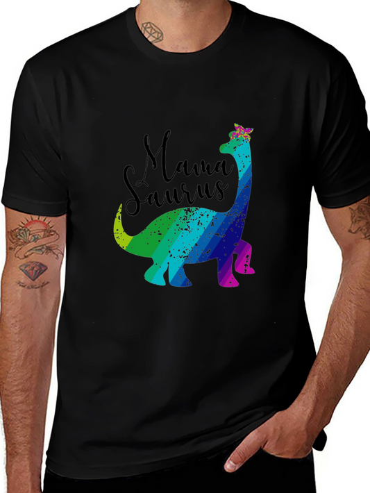 Mama Saurus Dinosaur Tee - Cute Colorful Design