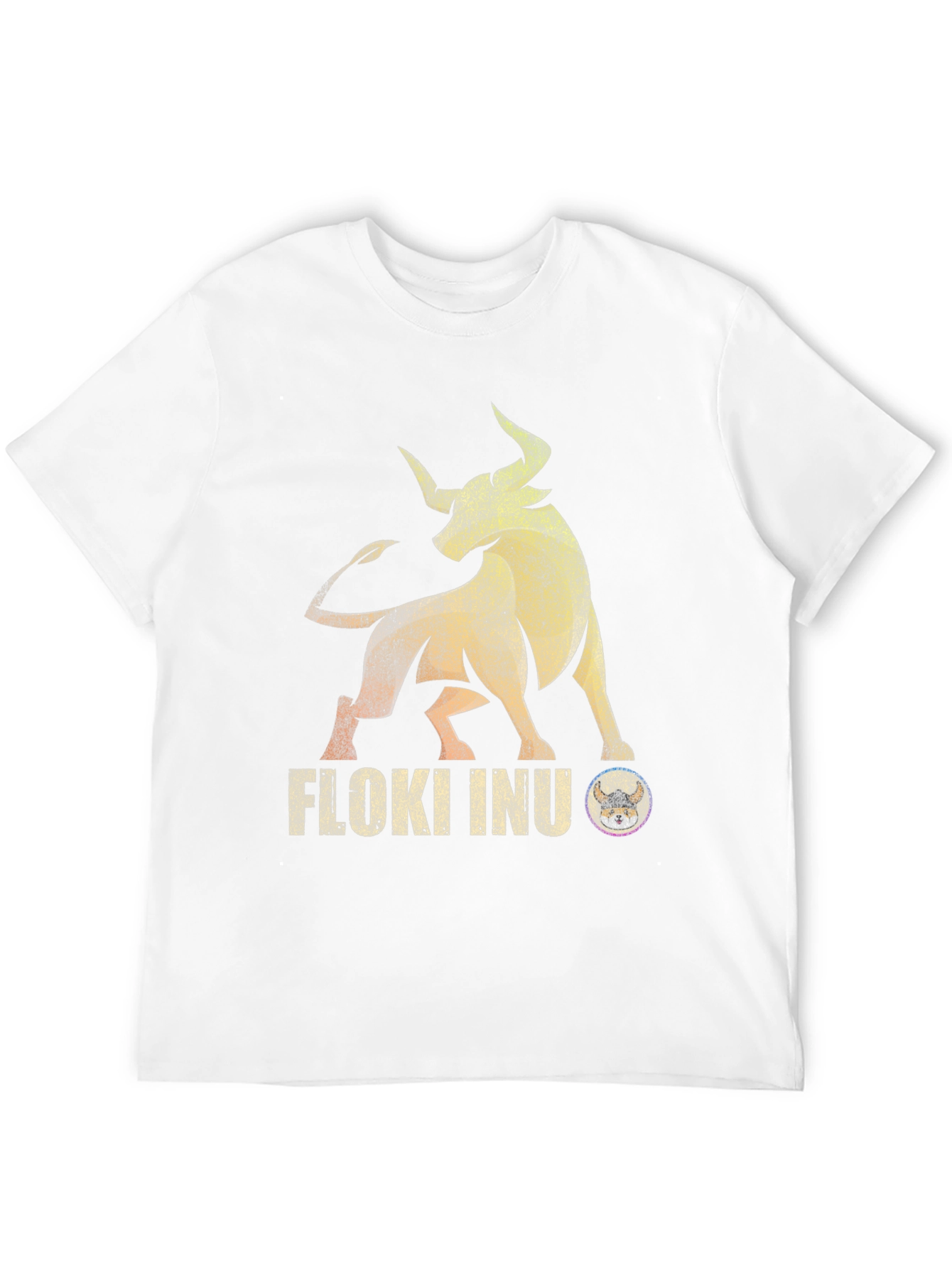 Floki Inu Bull Black T-Shirt - Crypto Viking Tee