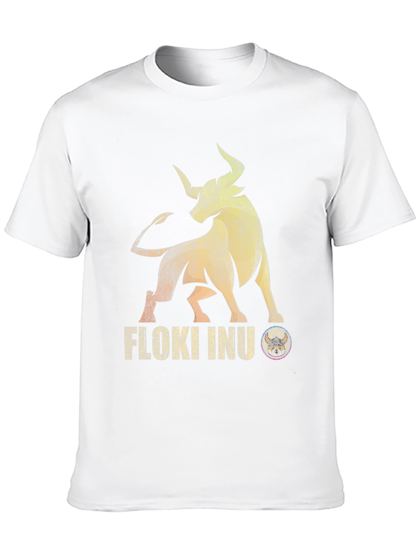 Floki Inu Bull Black T-Shirt - Crypto Viking Tee