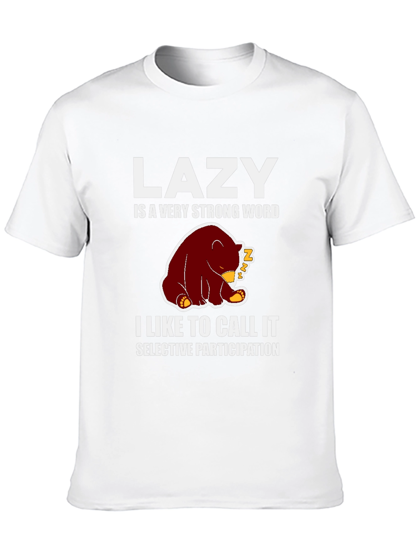 Lazy Bear Graphic Tee - Funny & Comfortable