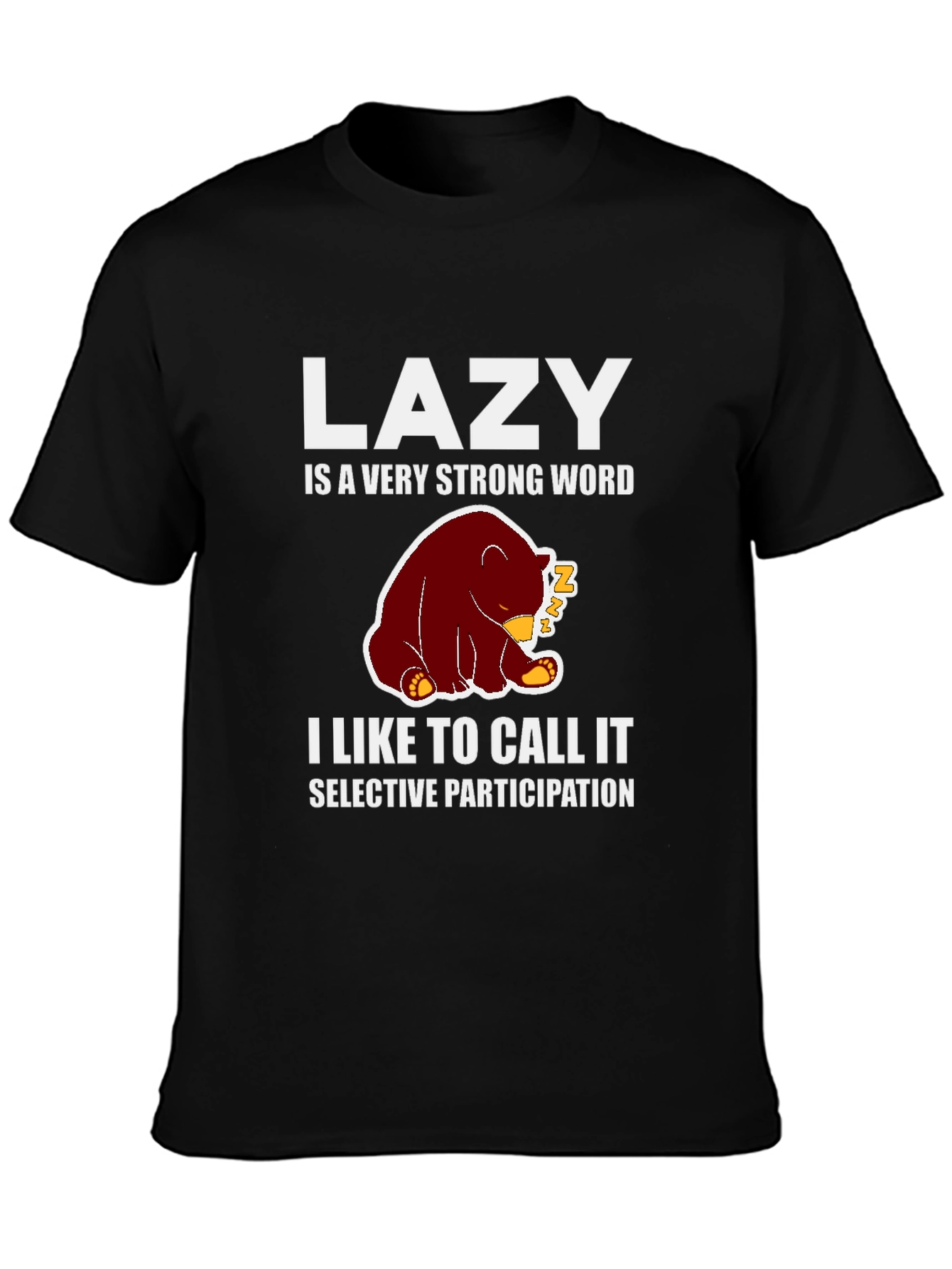 Lazy Bear Graphic Tee - Funny & Comfortable