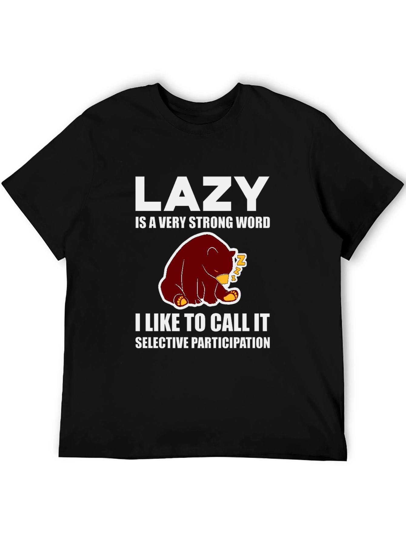 Lazy Bear Graphic Tee - Funny & Comfortable