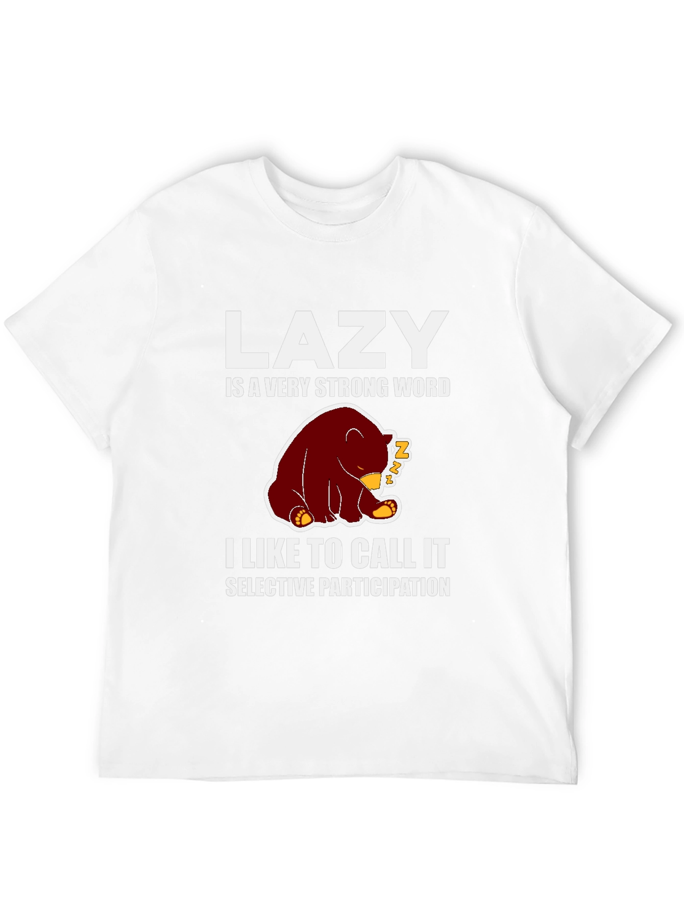 Lazy Bear Graphic Tee - Funny & Comfortable