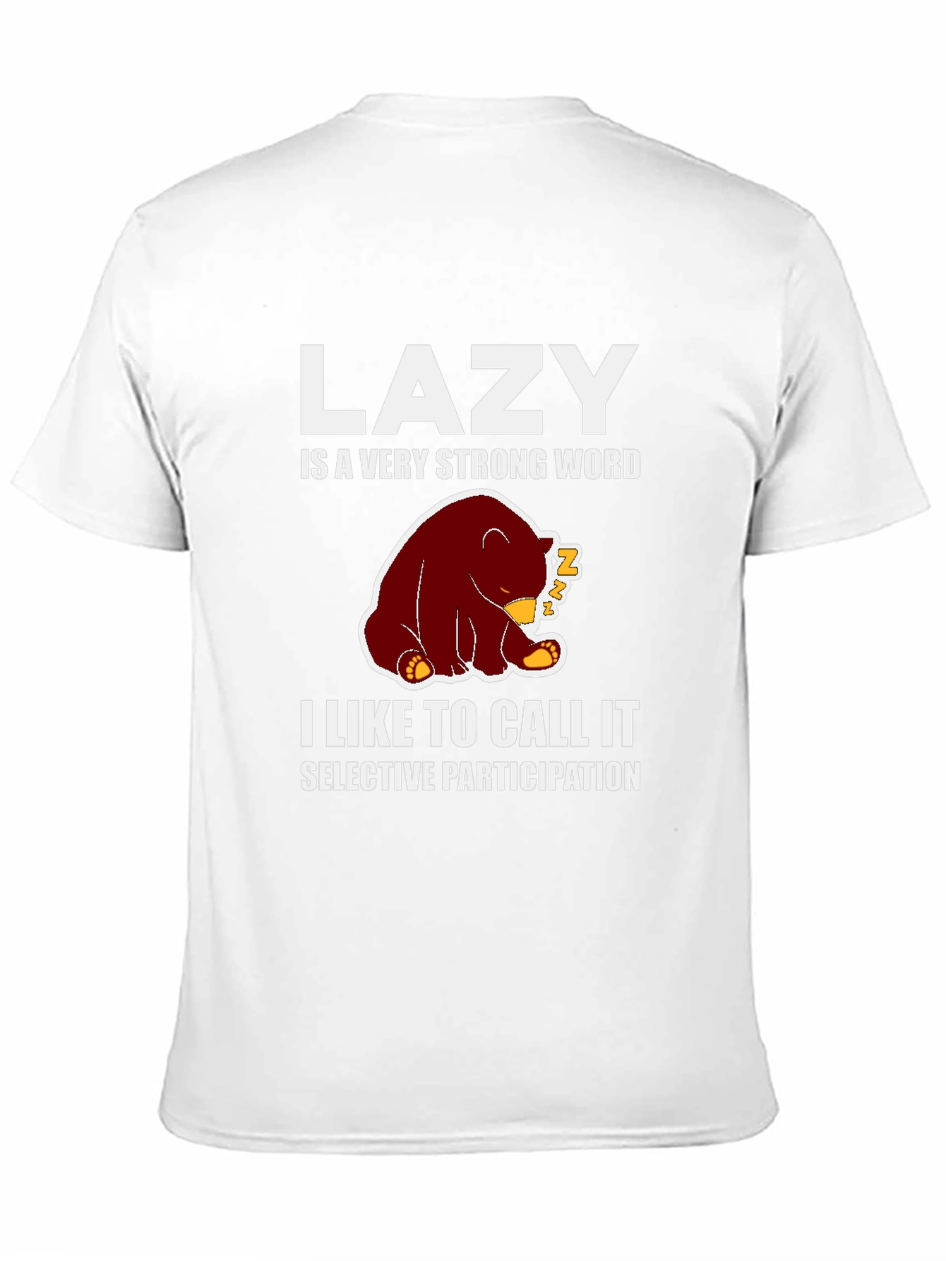 Lazy Bear Graphic Tee - Funny & Comfortable