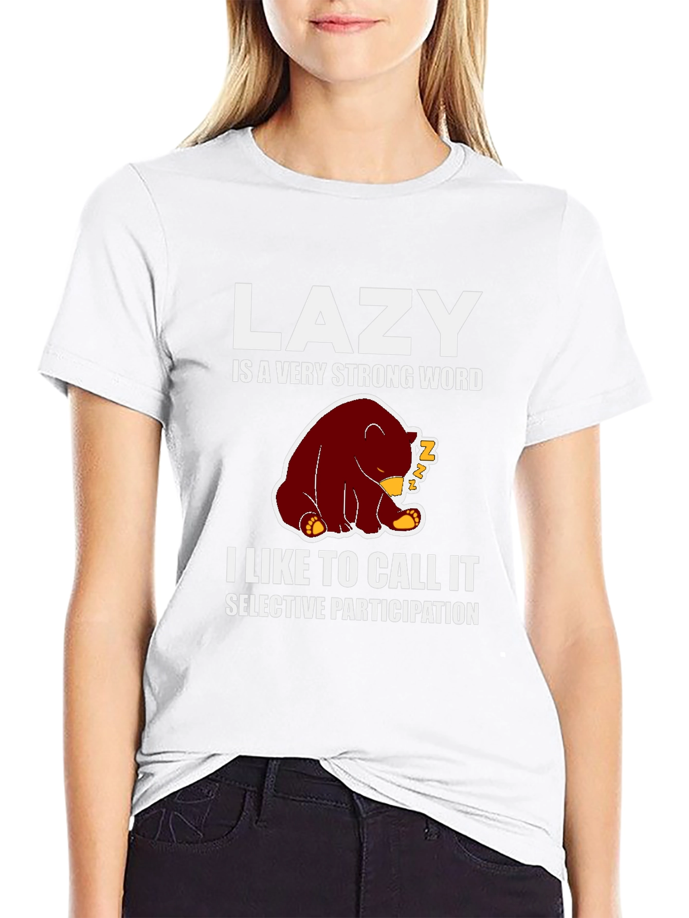 Lazy Bear Graphic Tee - Funny & Comfortable