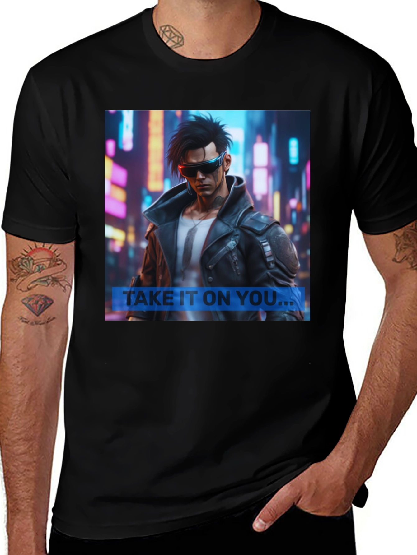 Cyberpunk Style Graphic Tee - Take It On You...