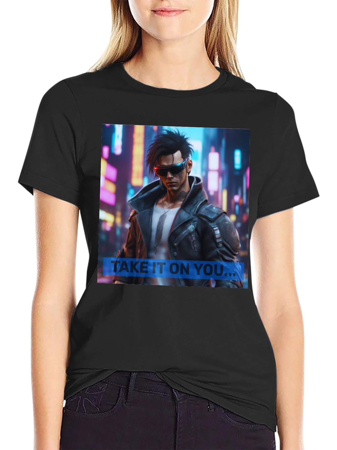 Cyberpunk Style Graphic Tee - Take It On You...