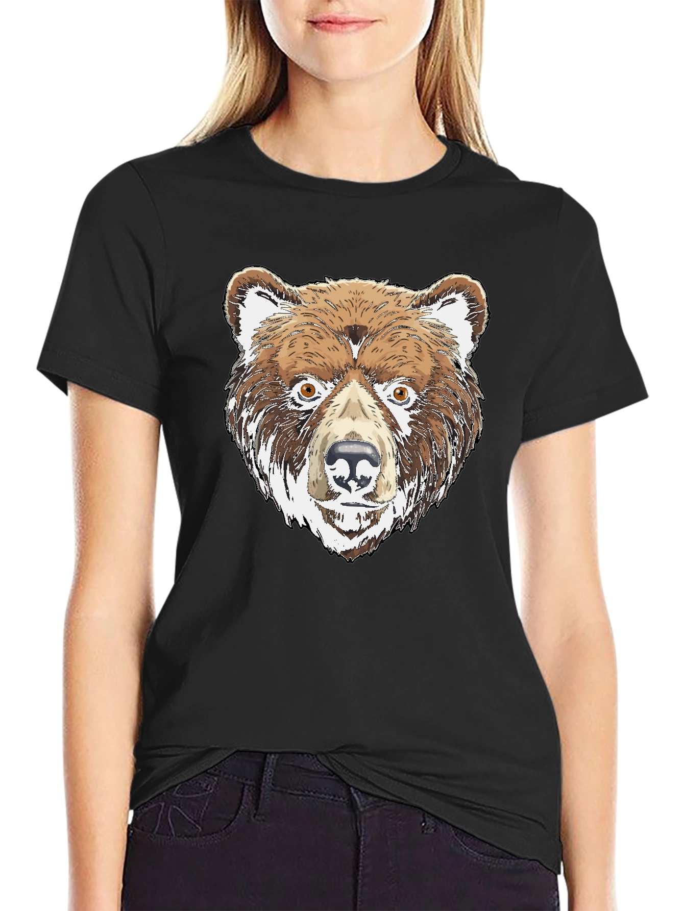 Bear Graphic Tee - Mens Black T-Shirt
