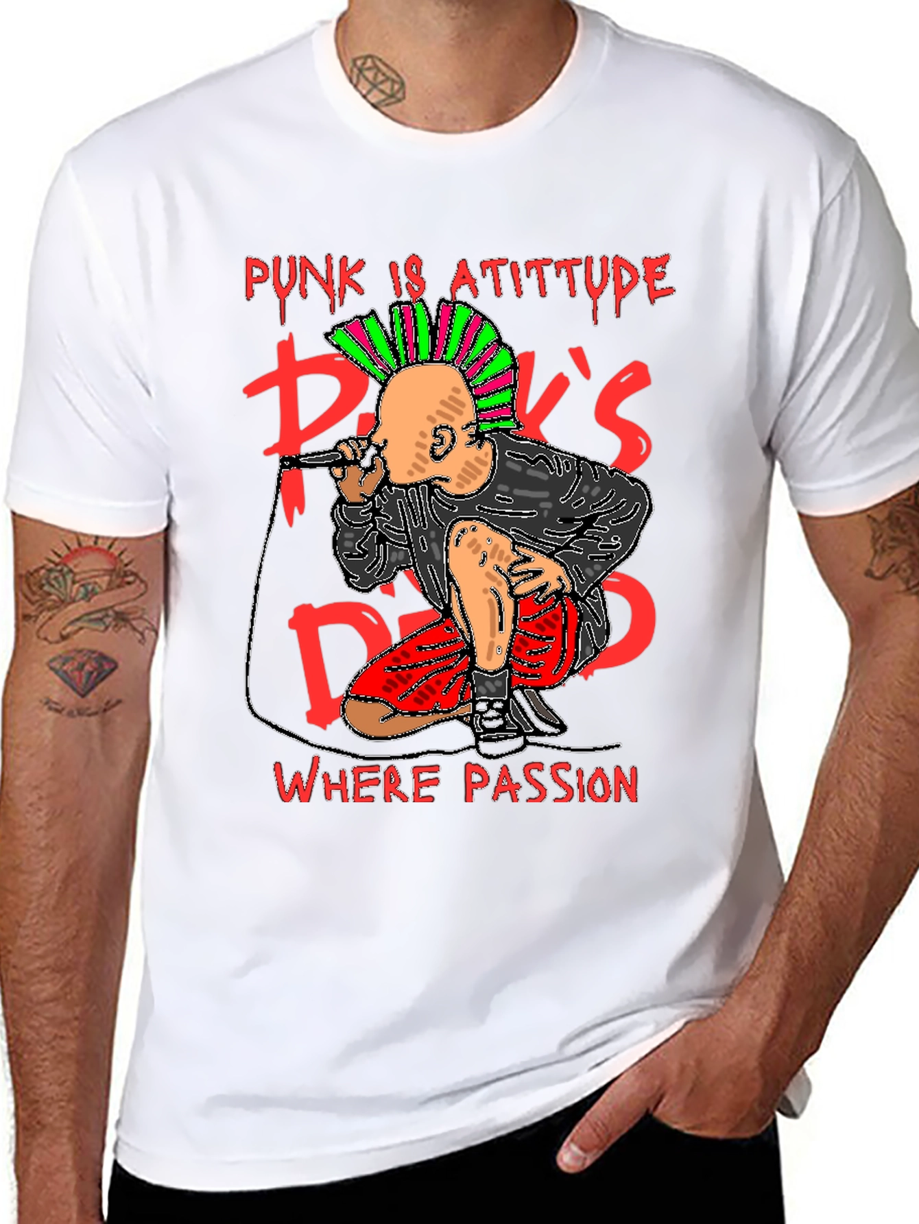 Punks Dead Graphic T-Shirt - Attitude & Passion