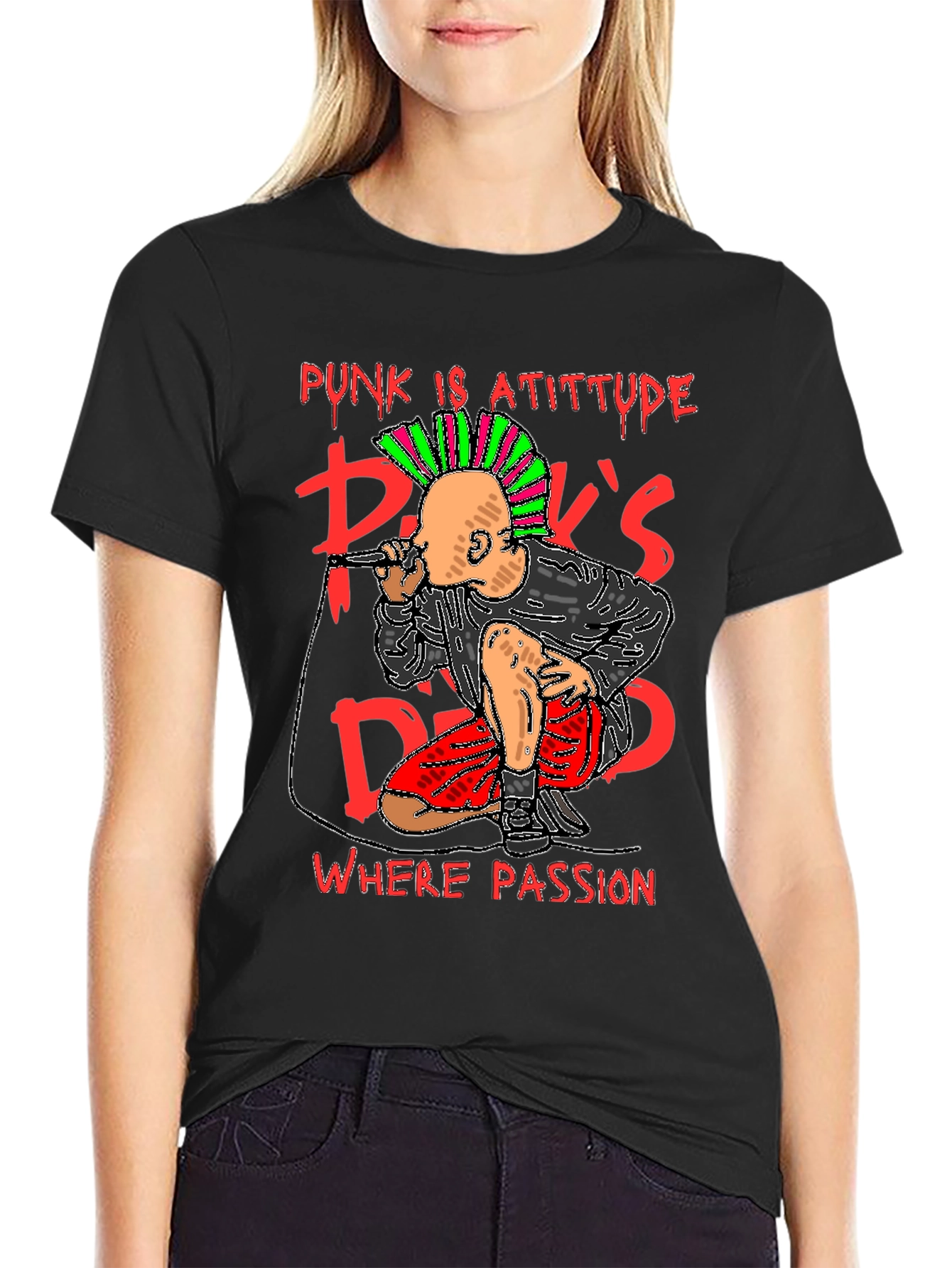 Punks Dead Graphic T-Shirt - Attitude & Passion