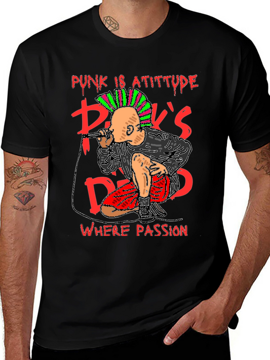 Punks Dead Graphic T-Shirt - Attitude & Passion