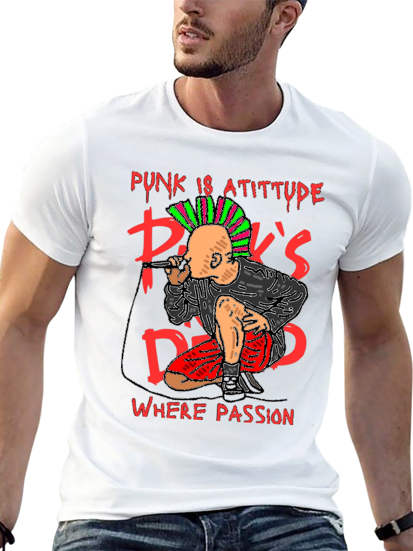 Punks Dead Graphic T-Shirt - Attitude & Passion