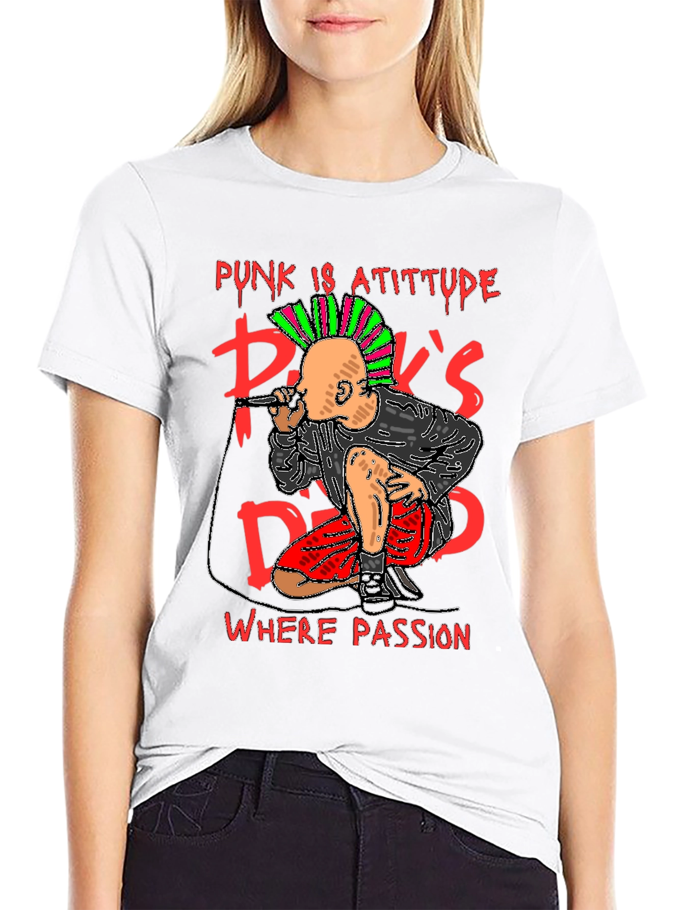 Punks Dead Graphic T-Shirt - Attitude & Passion