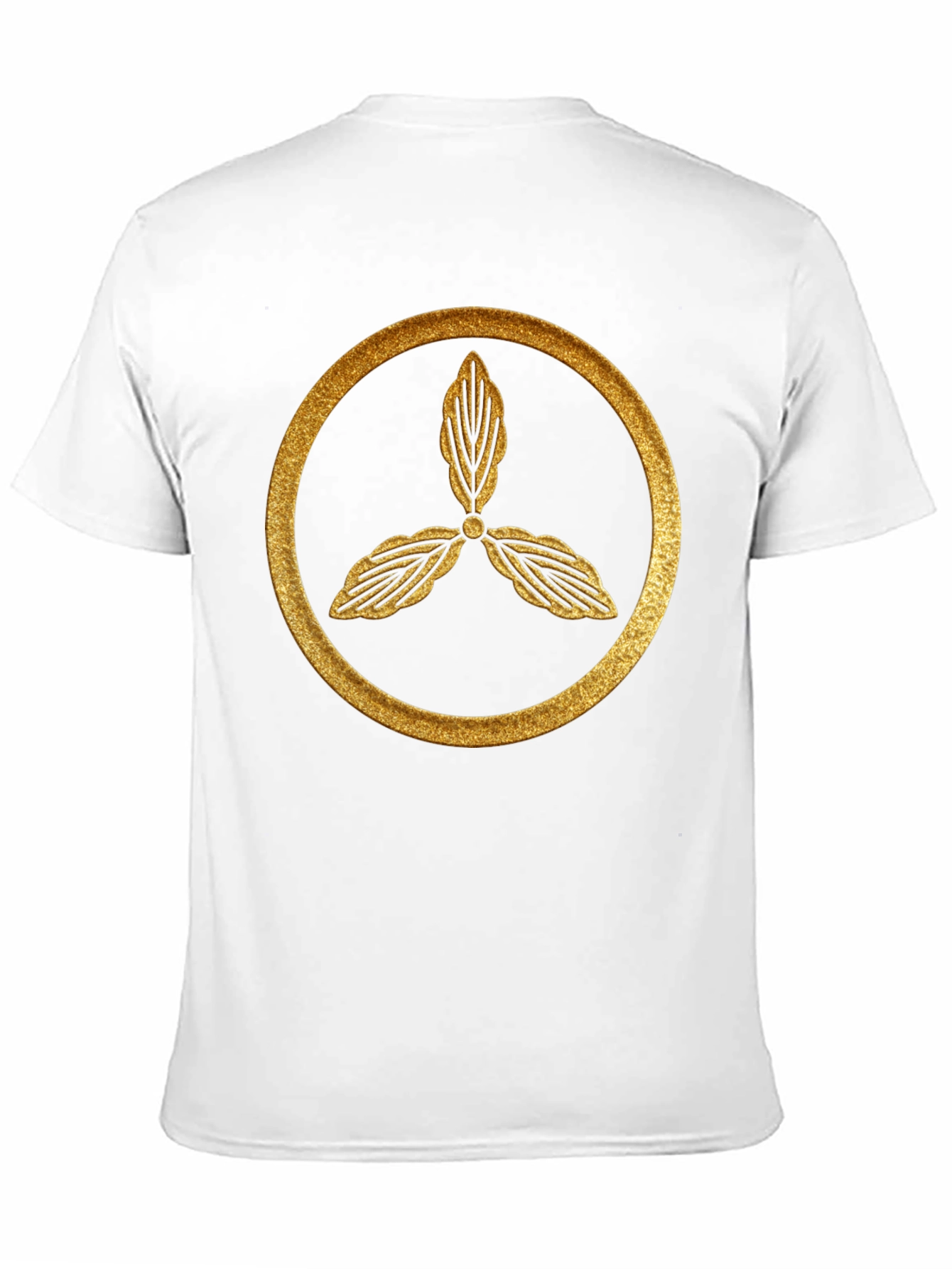 Elegant Gold Leaf Circle Graphic Tee