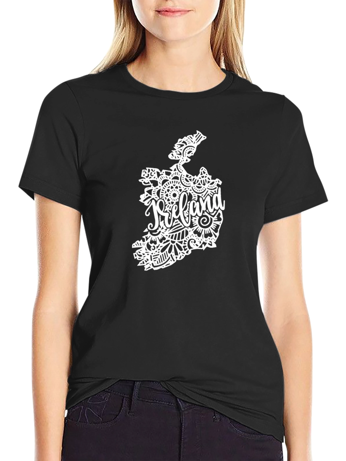 Ireland Map Black T-Shirt