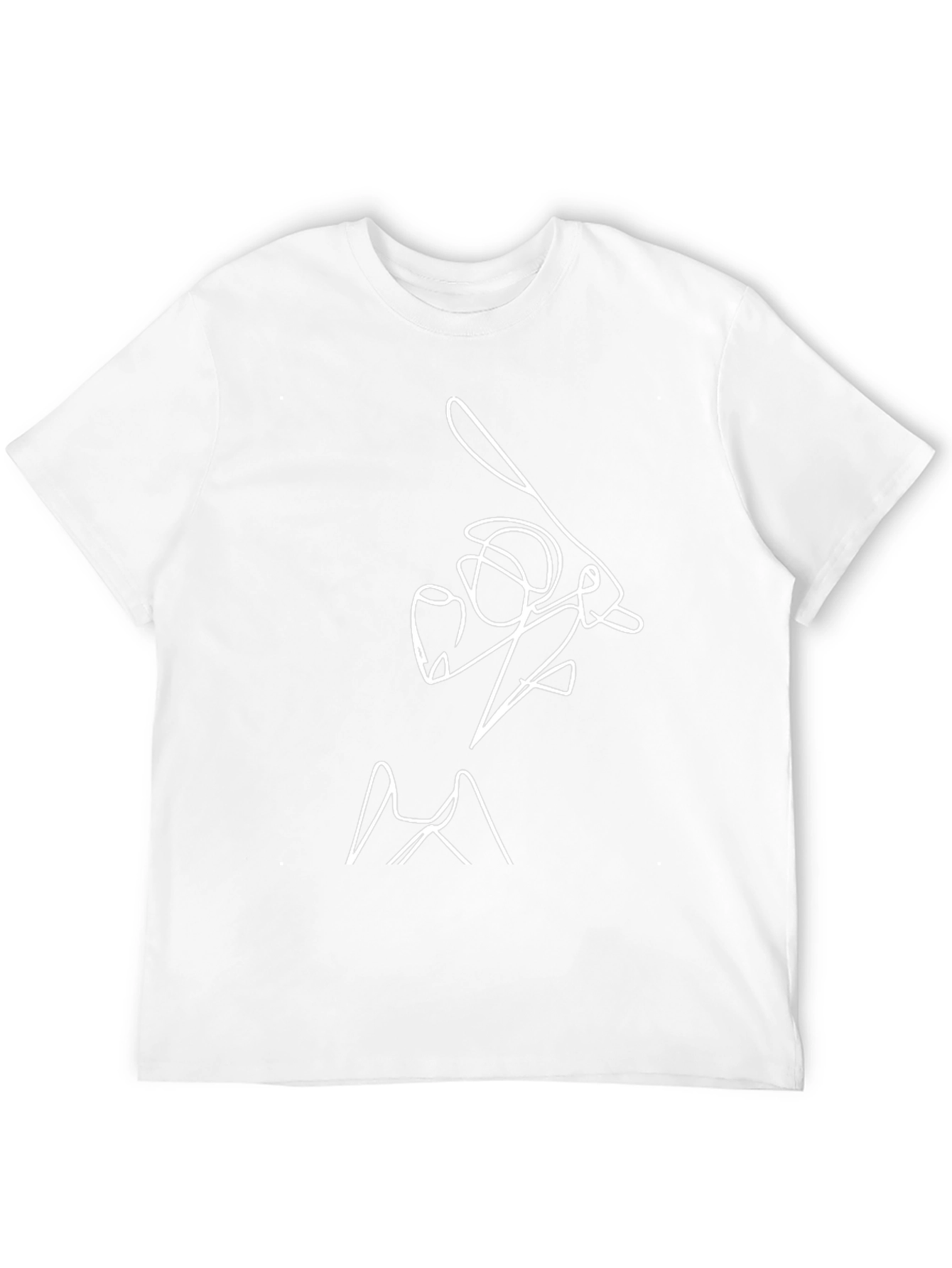 Abstract Baseball Player Graphic T-Shirt