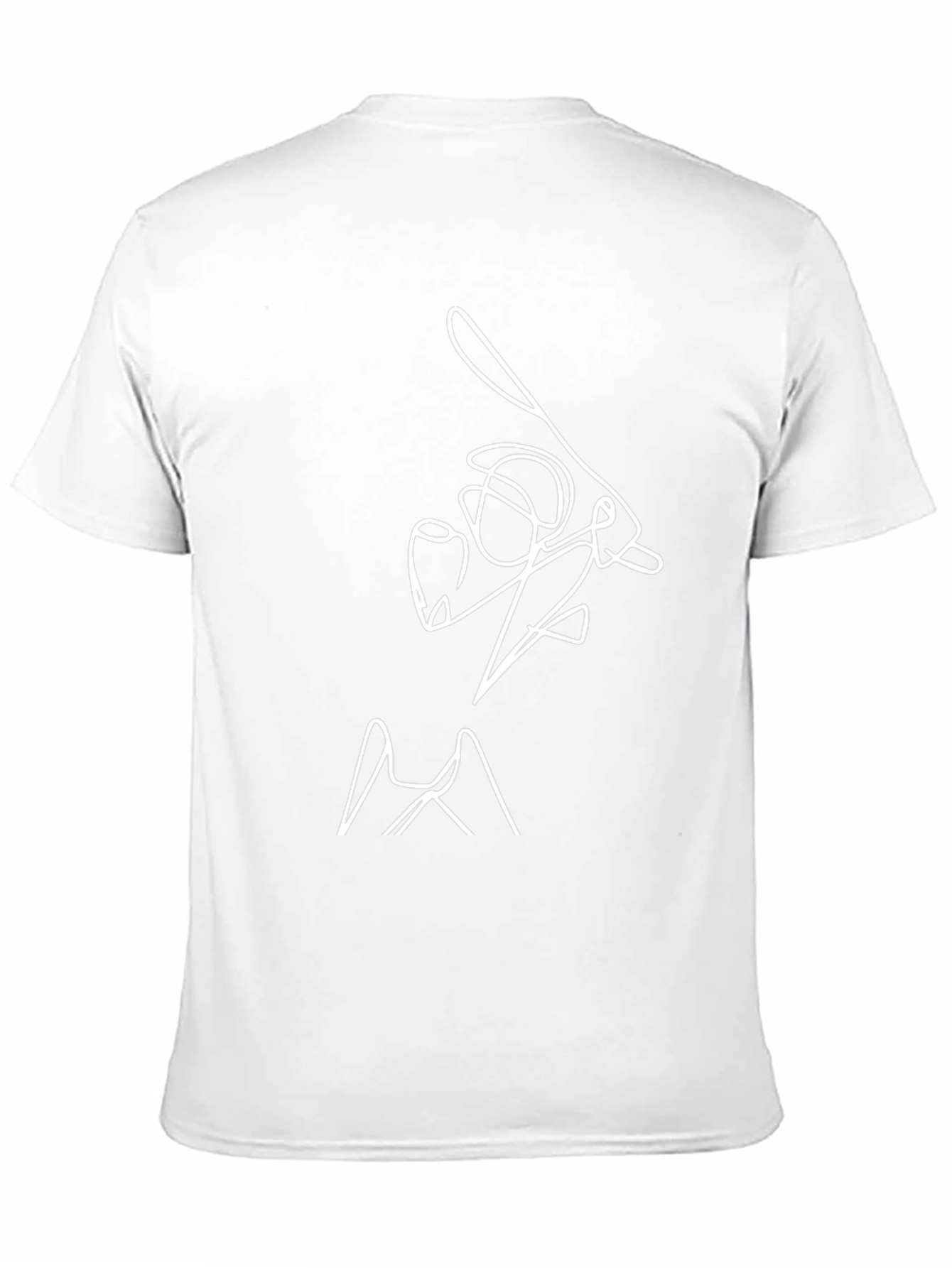 Abstract Baseball Player Graphic T-Shirt
