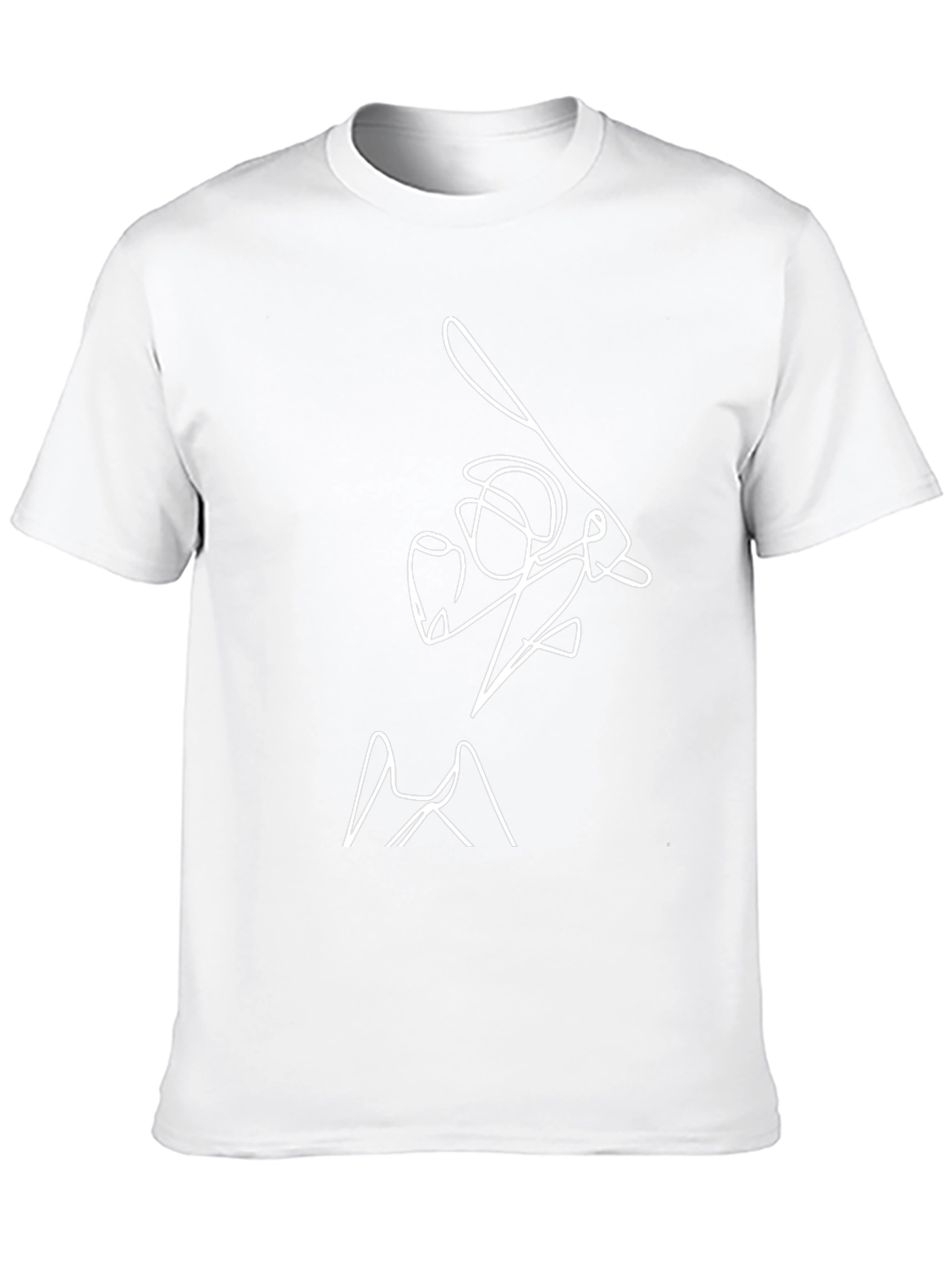 Abstract Baseball Player Graphic T-Shirt